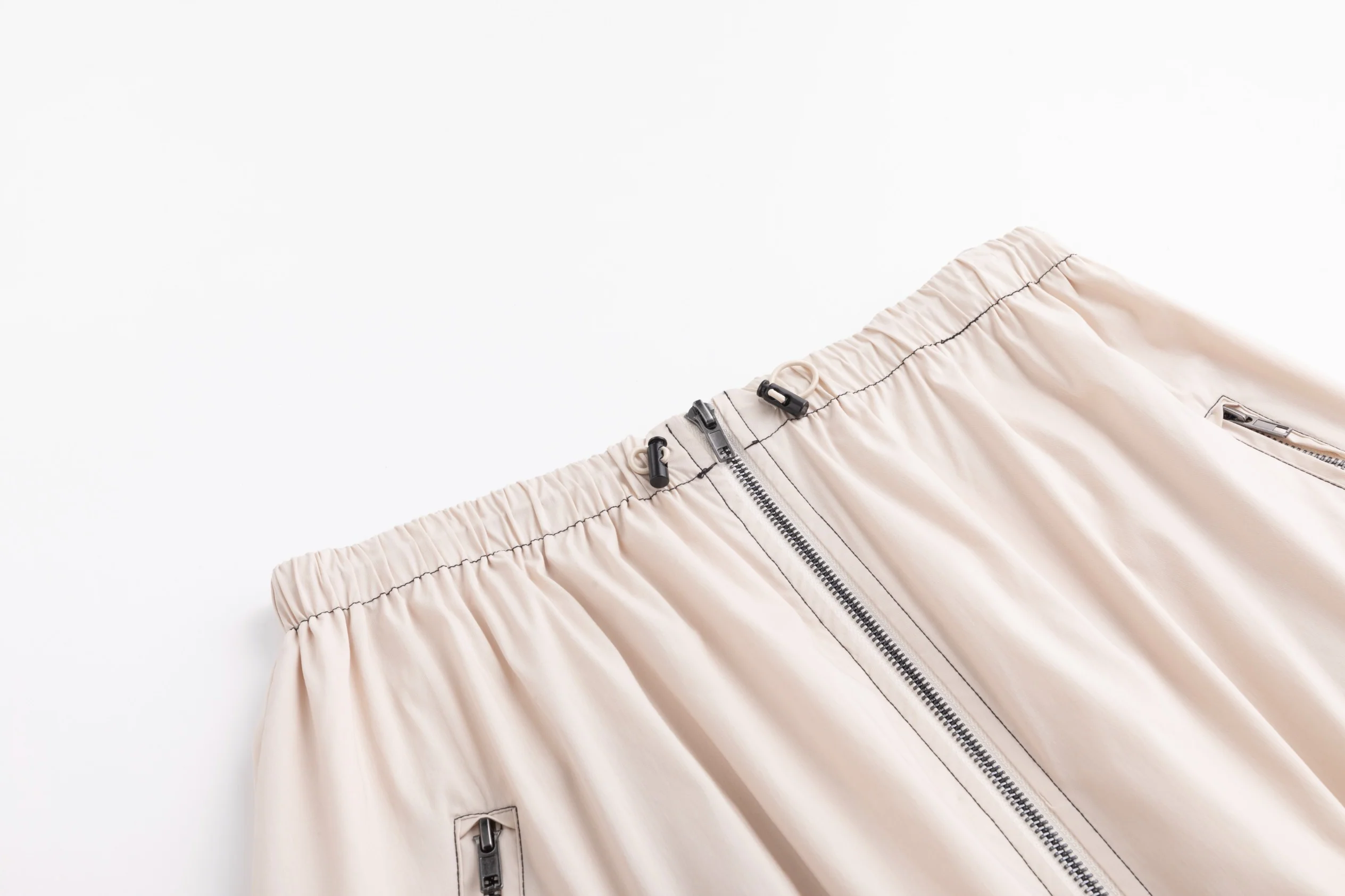 Middle Zipper Skirt- Parchment - Image 3