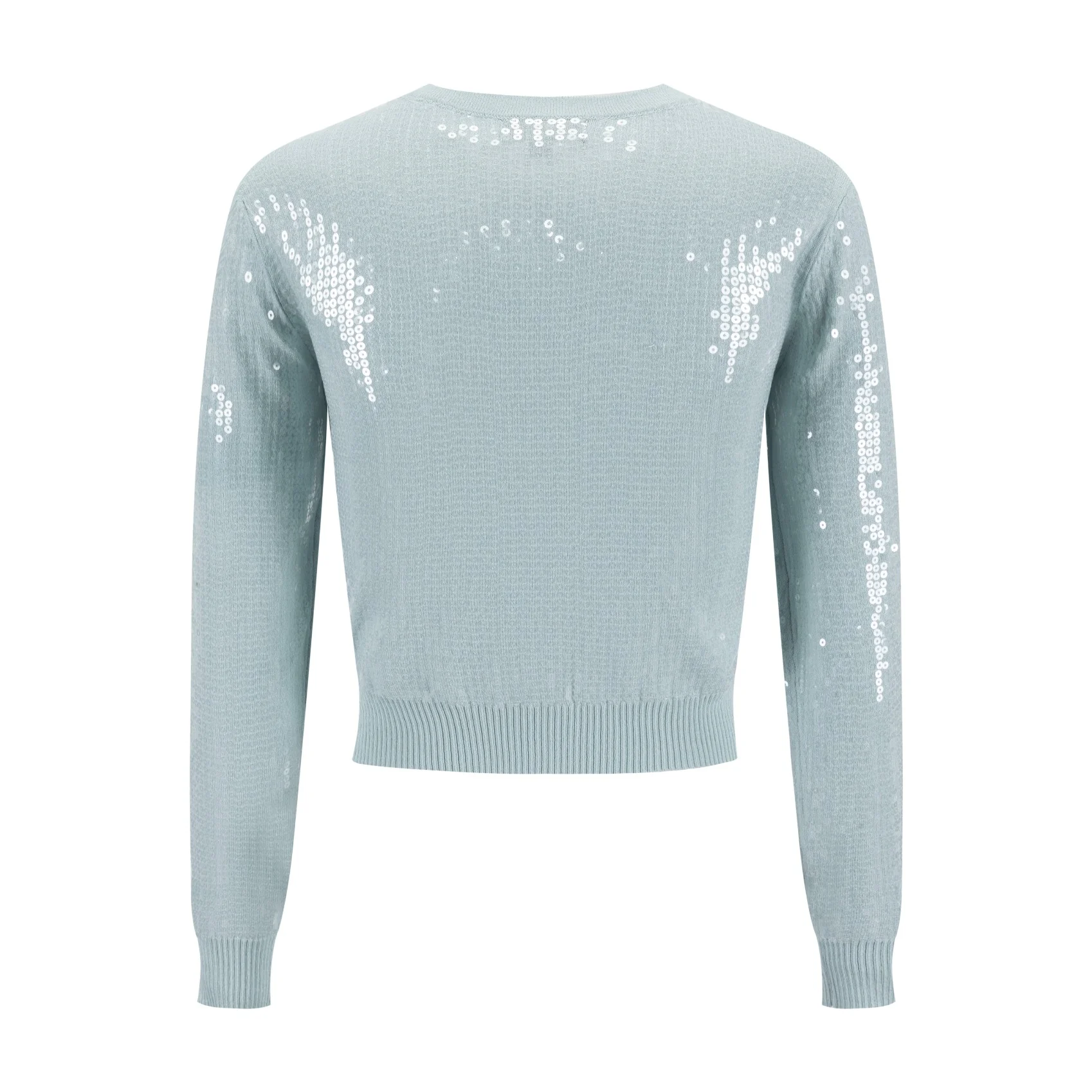 Mint Green Sequin Cardigan - Image 4