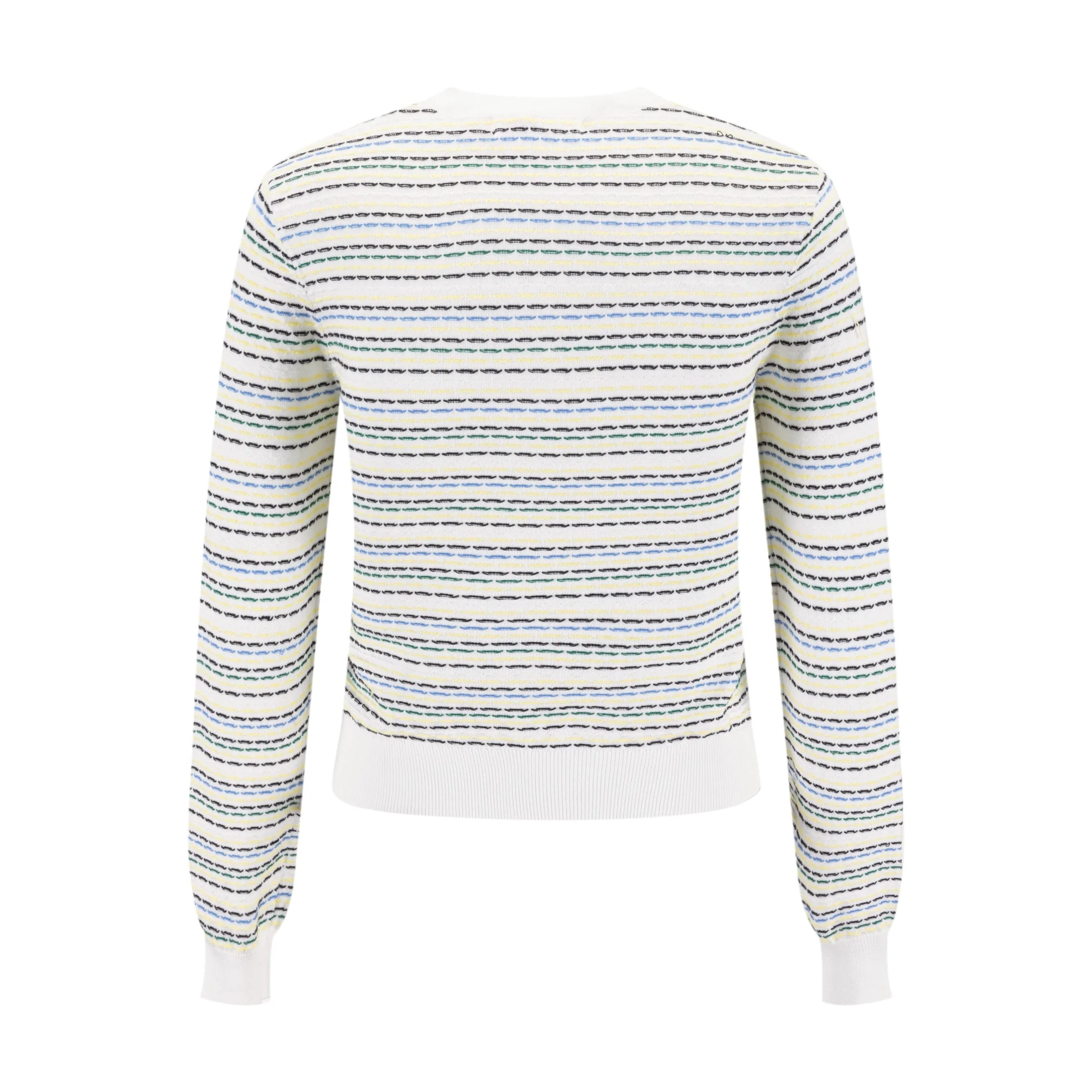 Multi Color Stitched Stripped Sweater - Image 3