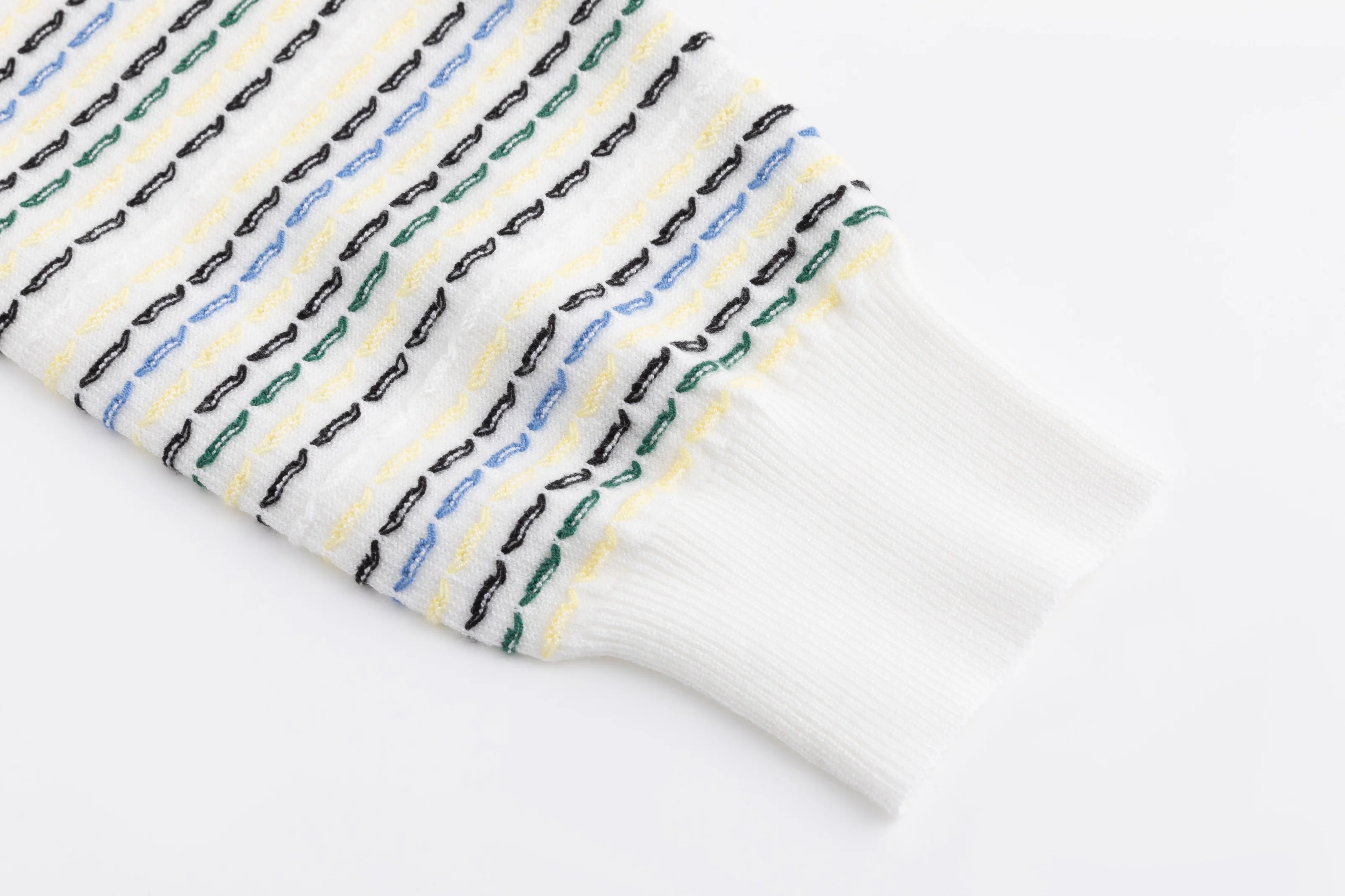 Multi Color Stitched Stripped Sweater - Image 4