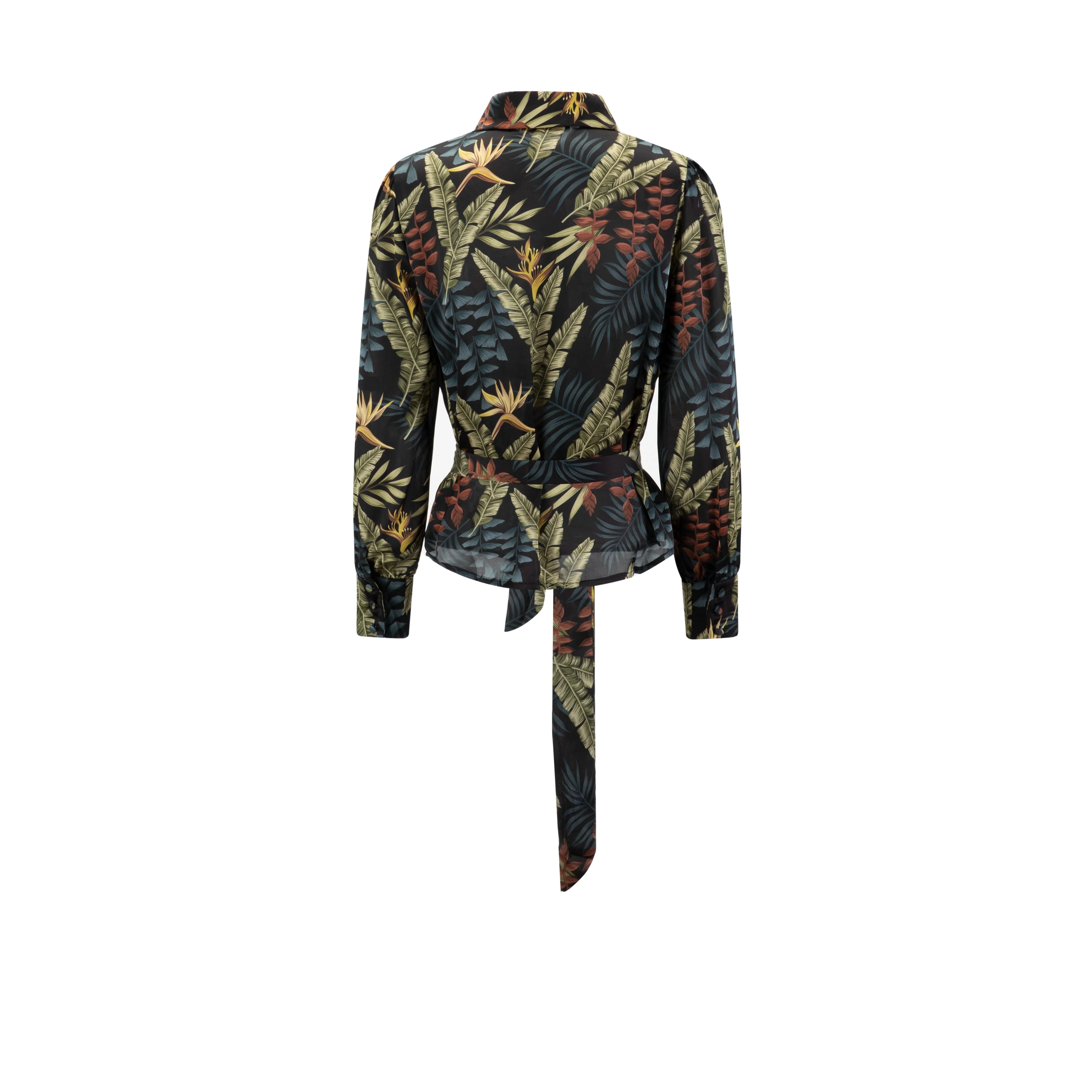 Multi Colored Leaves Printed Top - Image 3