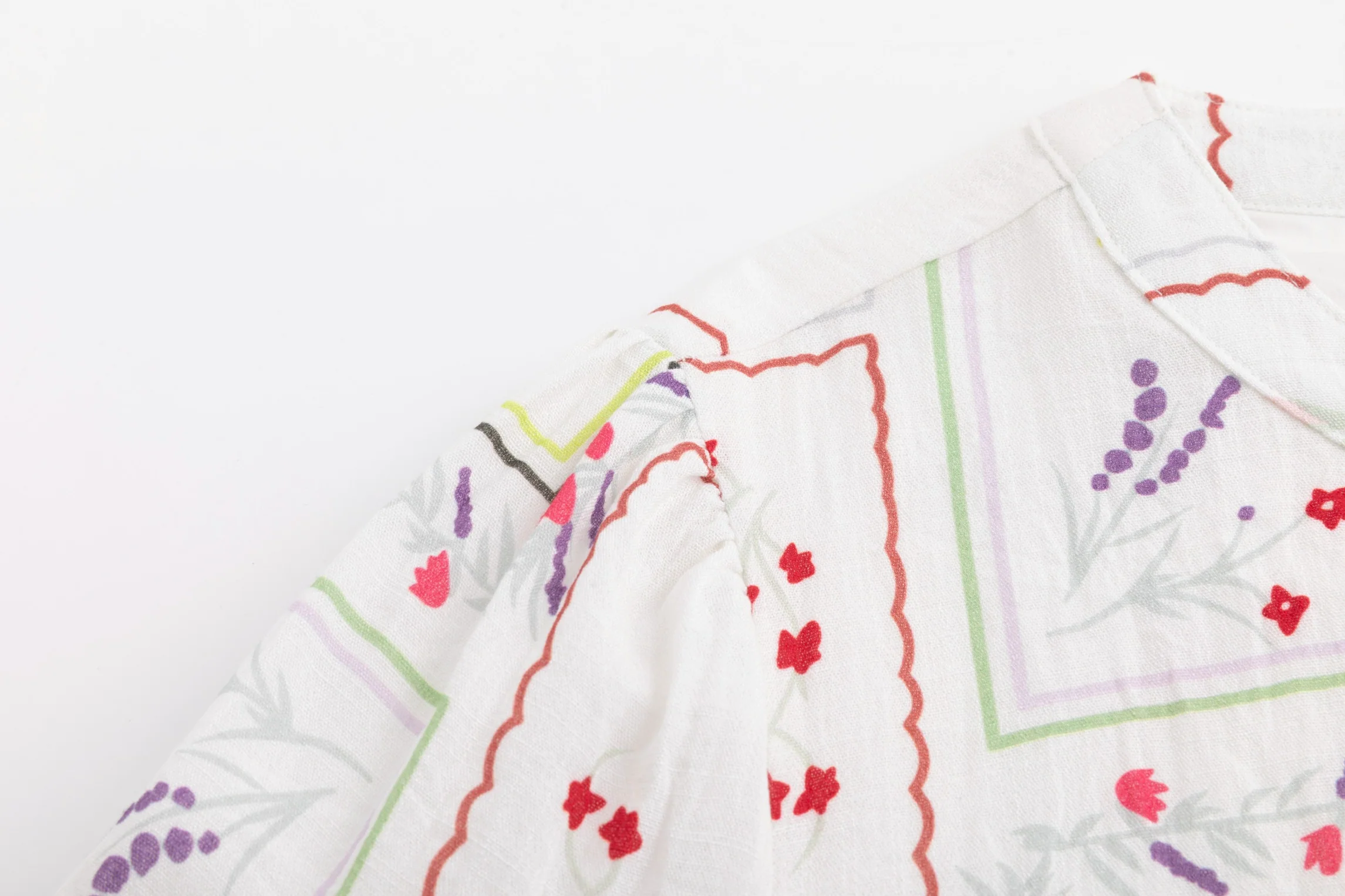 Multi Colored Printed Drawstring Dress - Image 5
