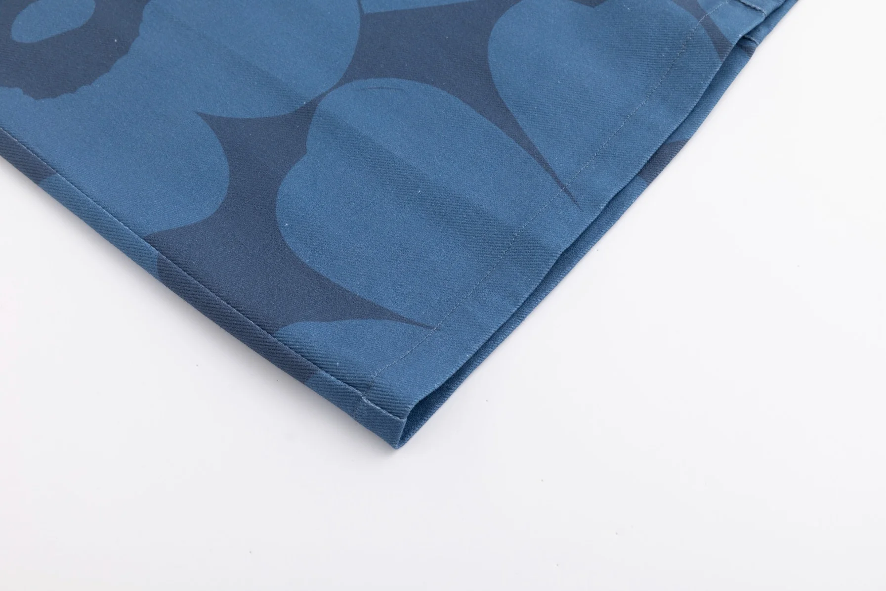 Navy Base Blue Flower Print Denim Skirt - Image 4