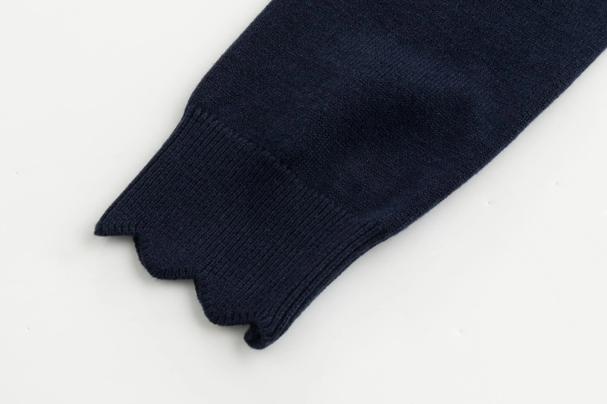 Navy Scallop Detail Mock Neck Sweater - Image 6