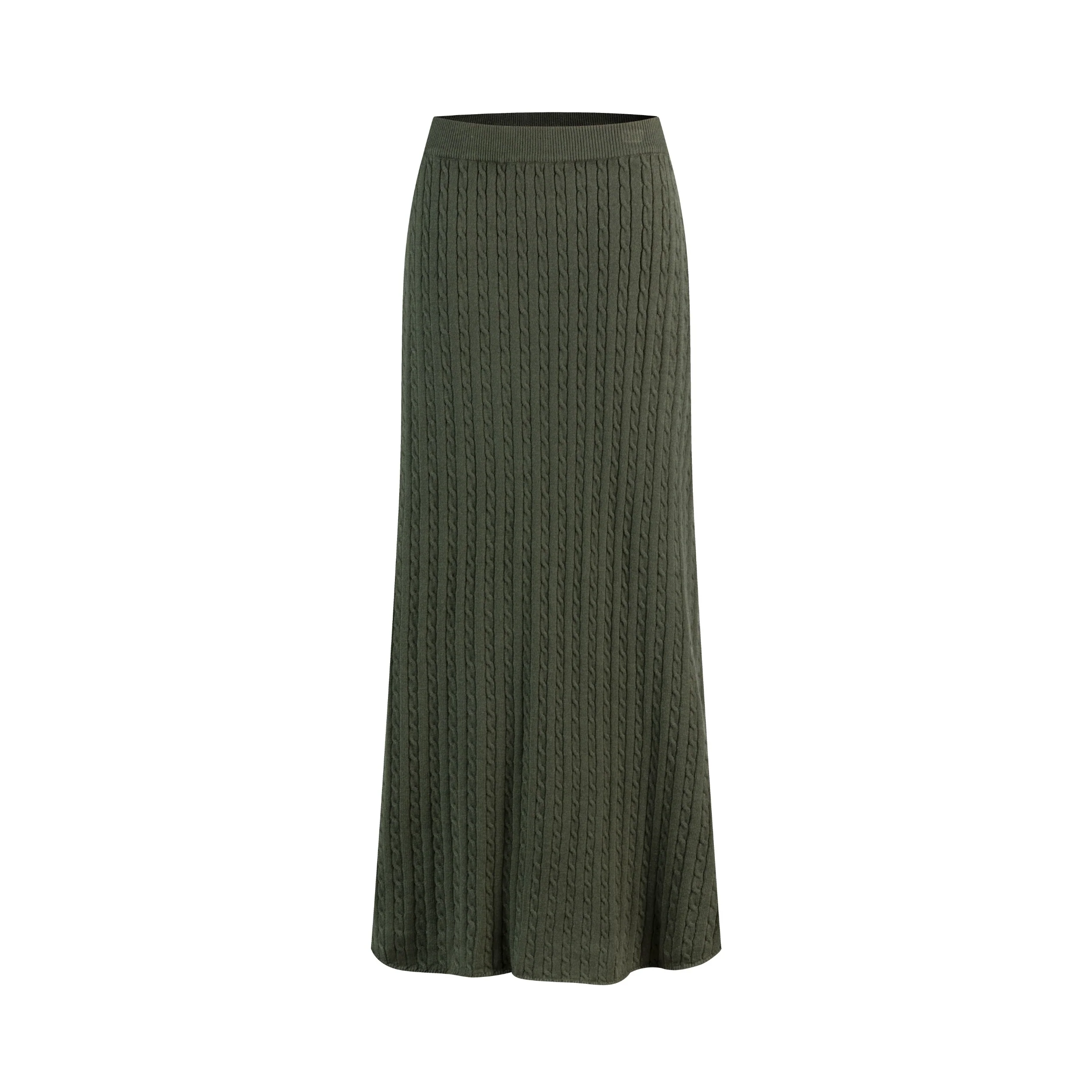 Cable Skirt - Olive - Image 2
