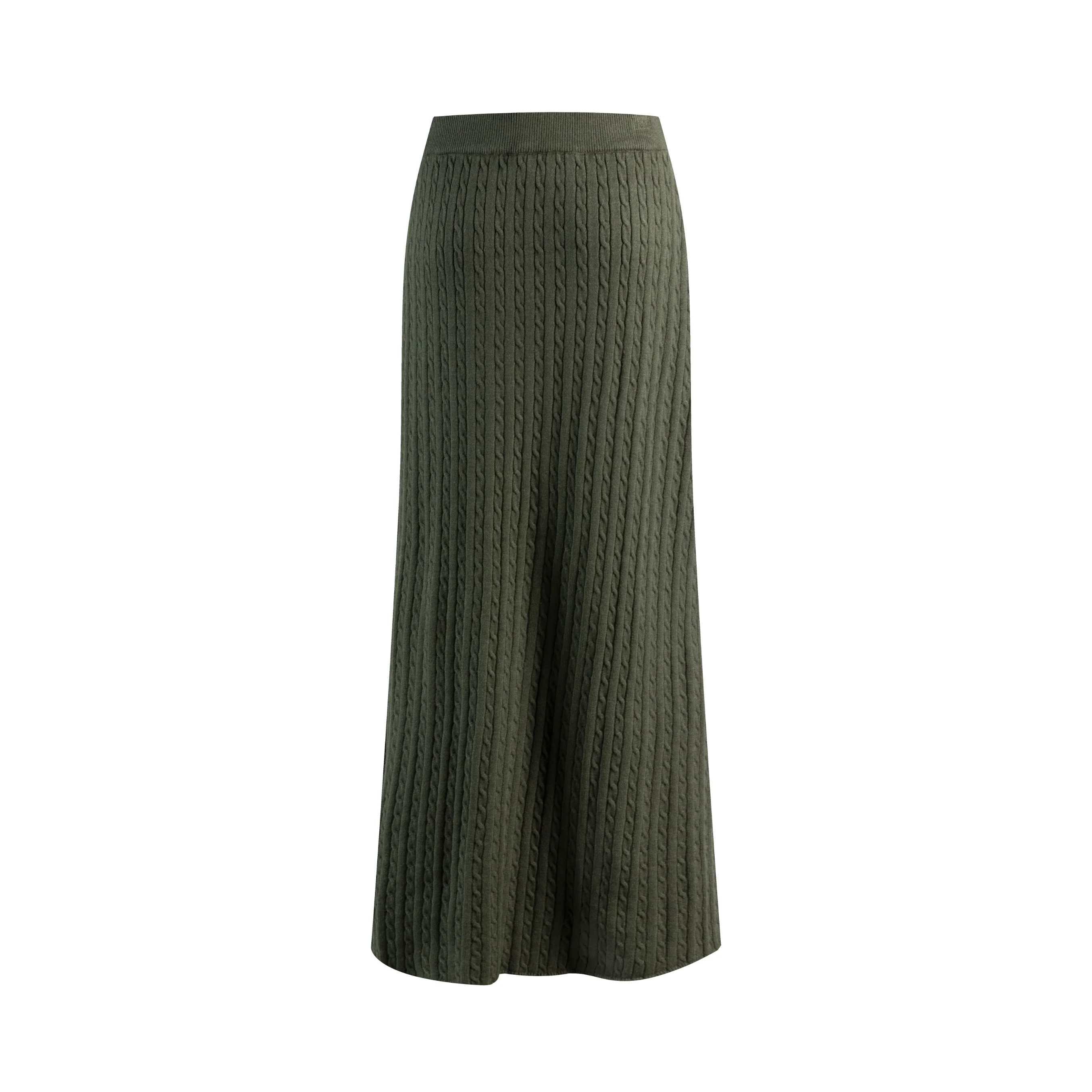 Cable Skirt - Olive - Image 3
