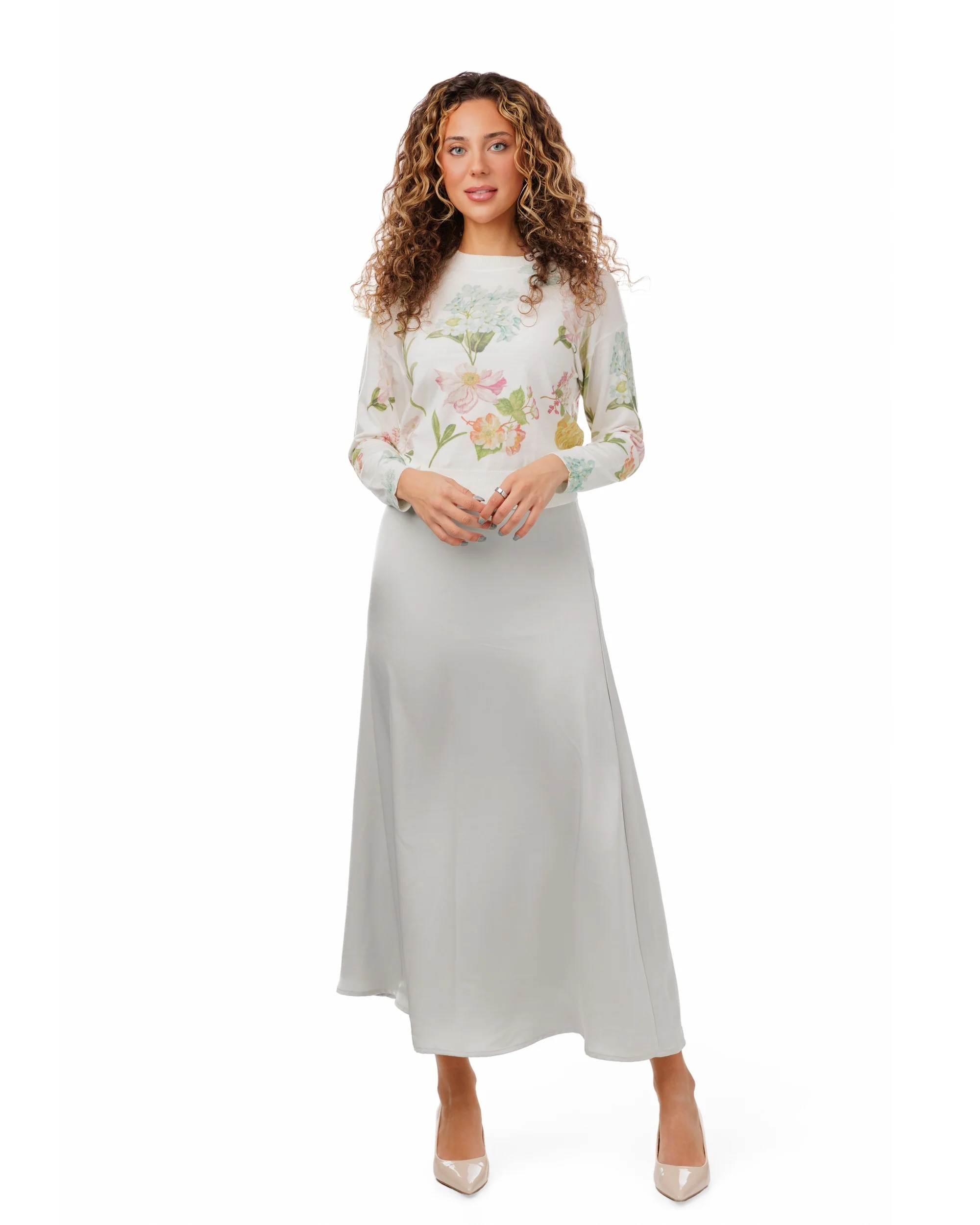 Pale Blue Slip Skirt - Image 6