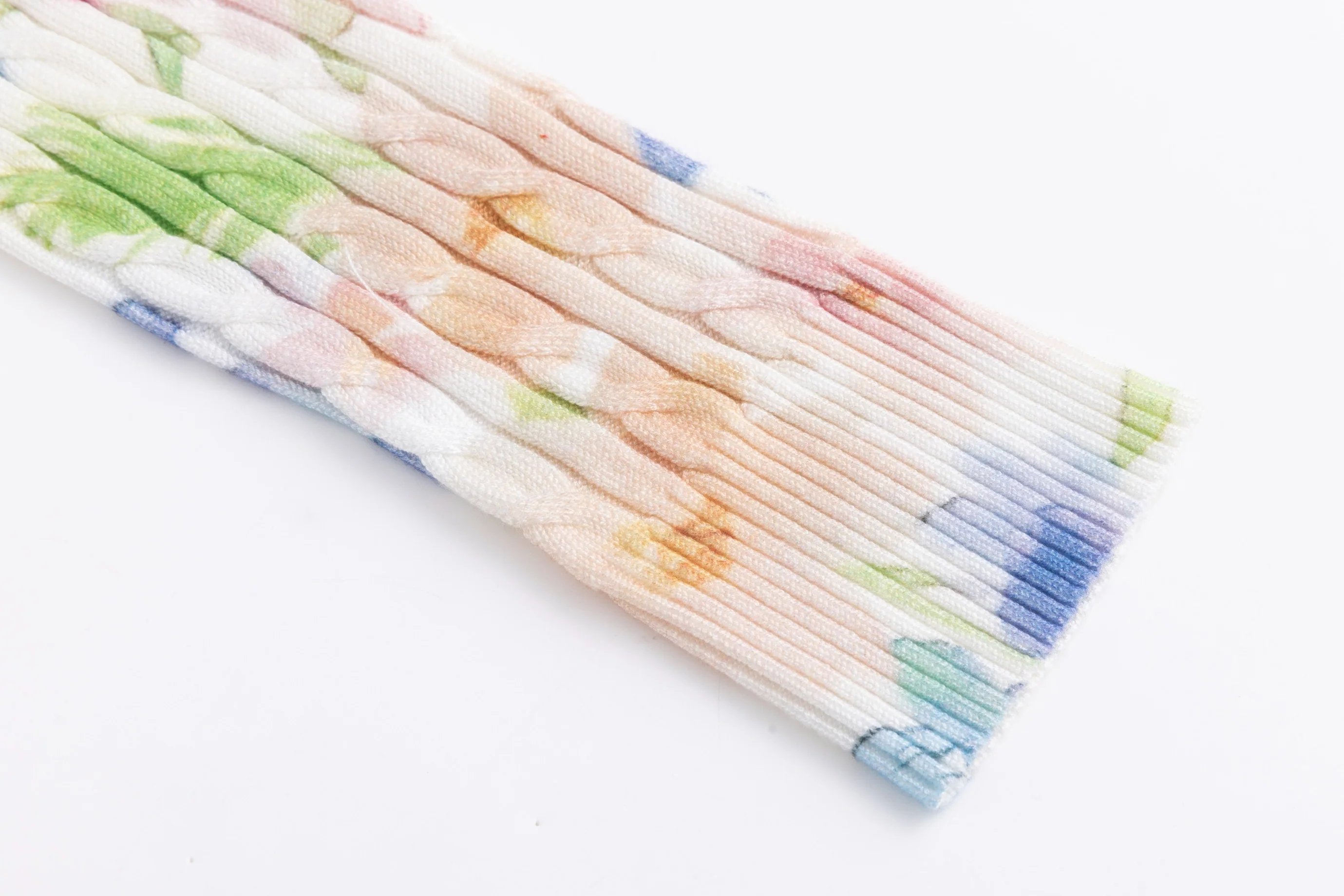 Pastel Floral Printed Cable Knit Top - Image 6