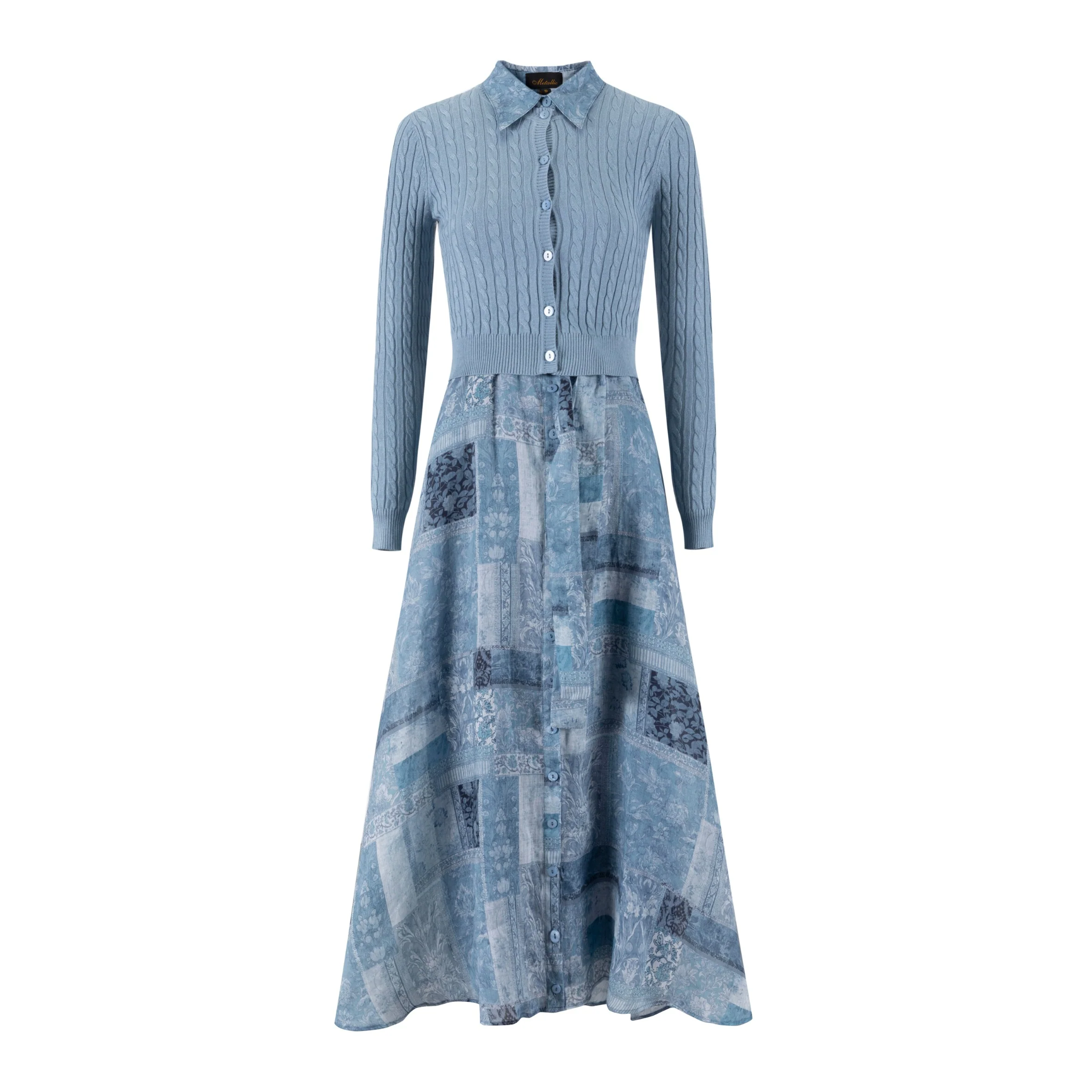 Patchwork Overlay Dress - Image 2