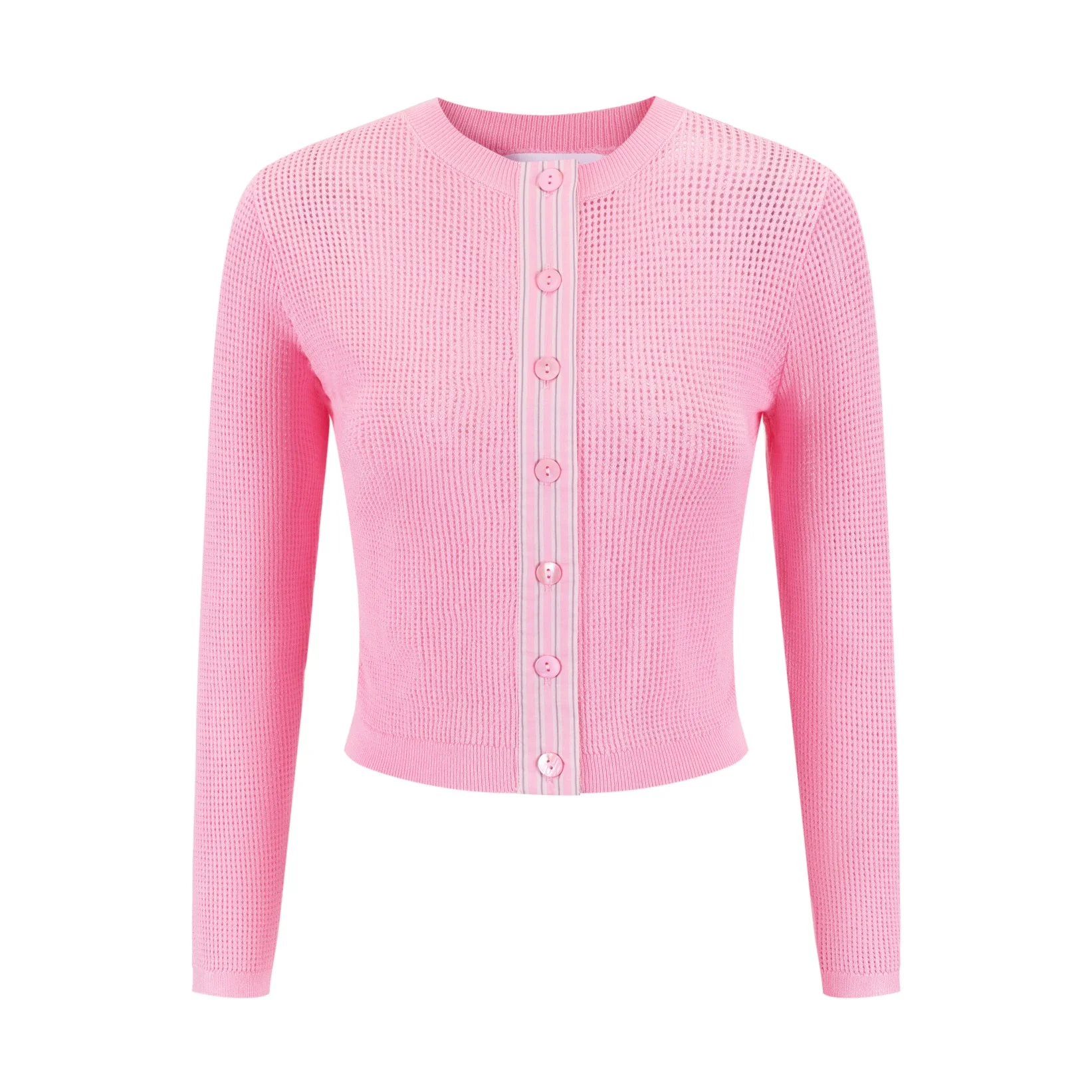 Pink Box Knit Cardigan - Image 2