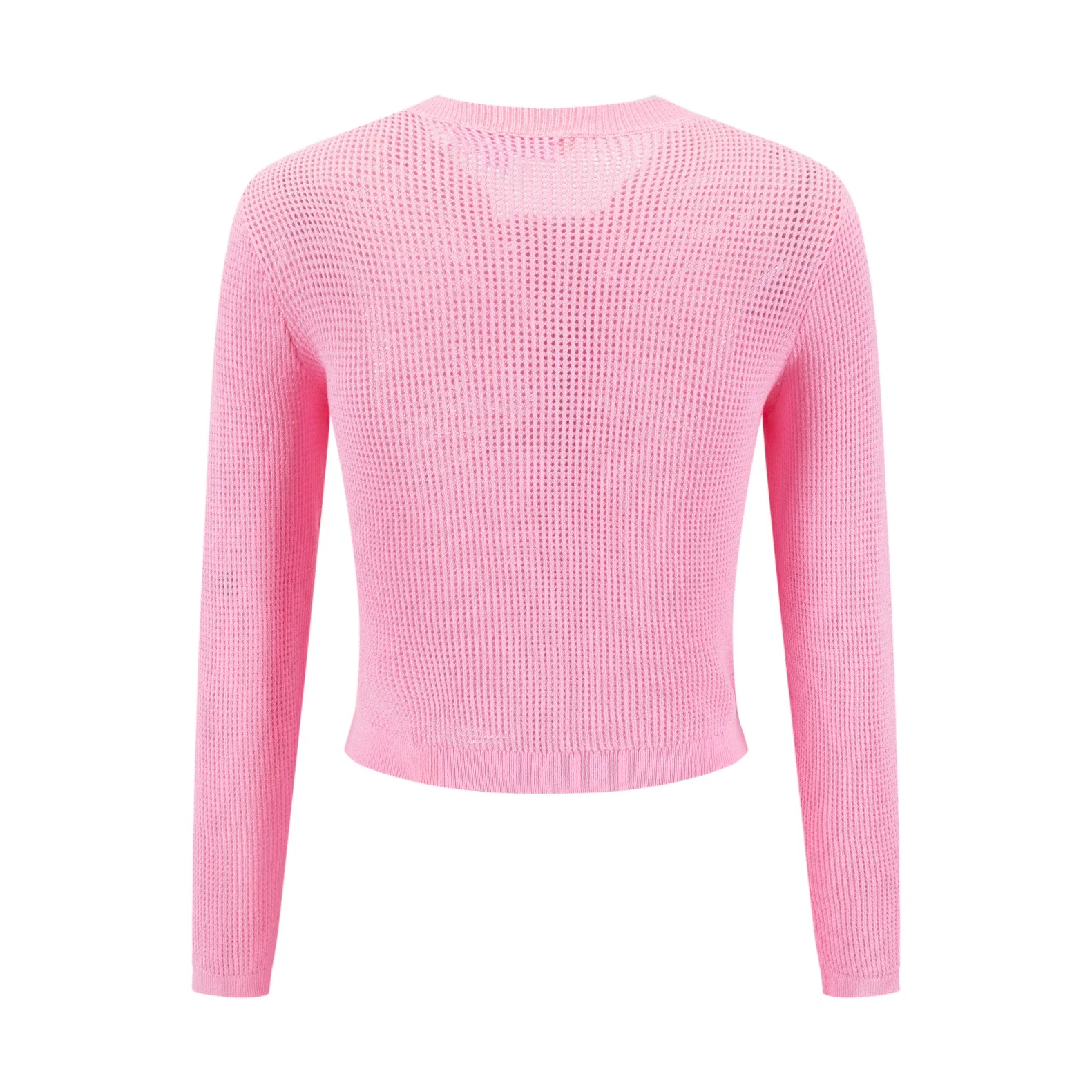 Pink Box Knit Cardigan - Image 3