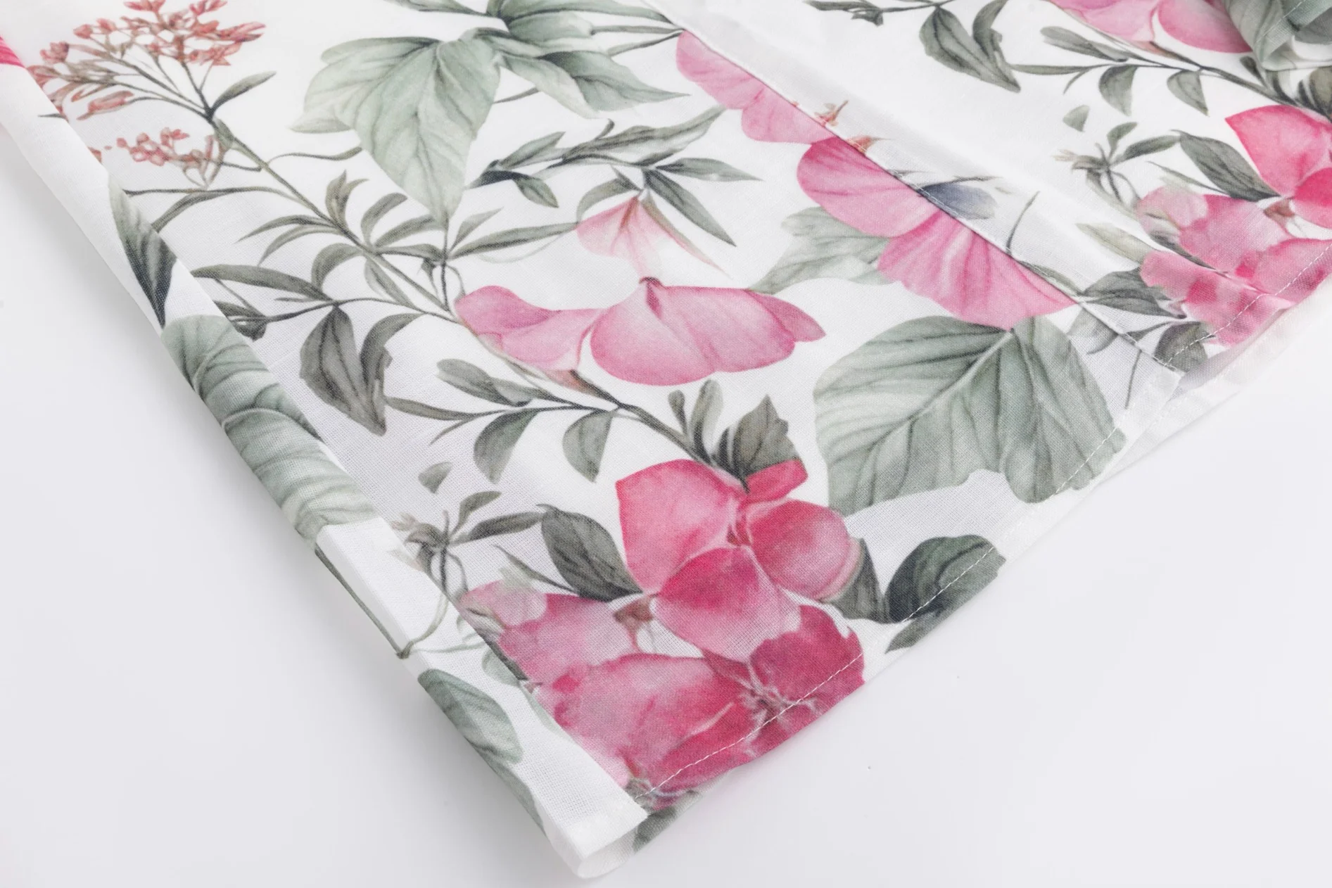 Pink Floral Linen Skirt - Image 5