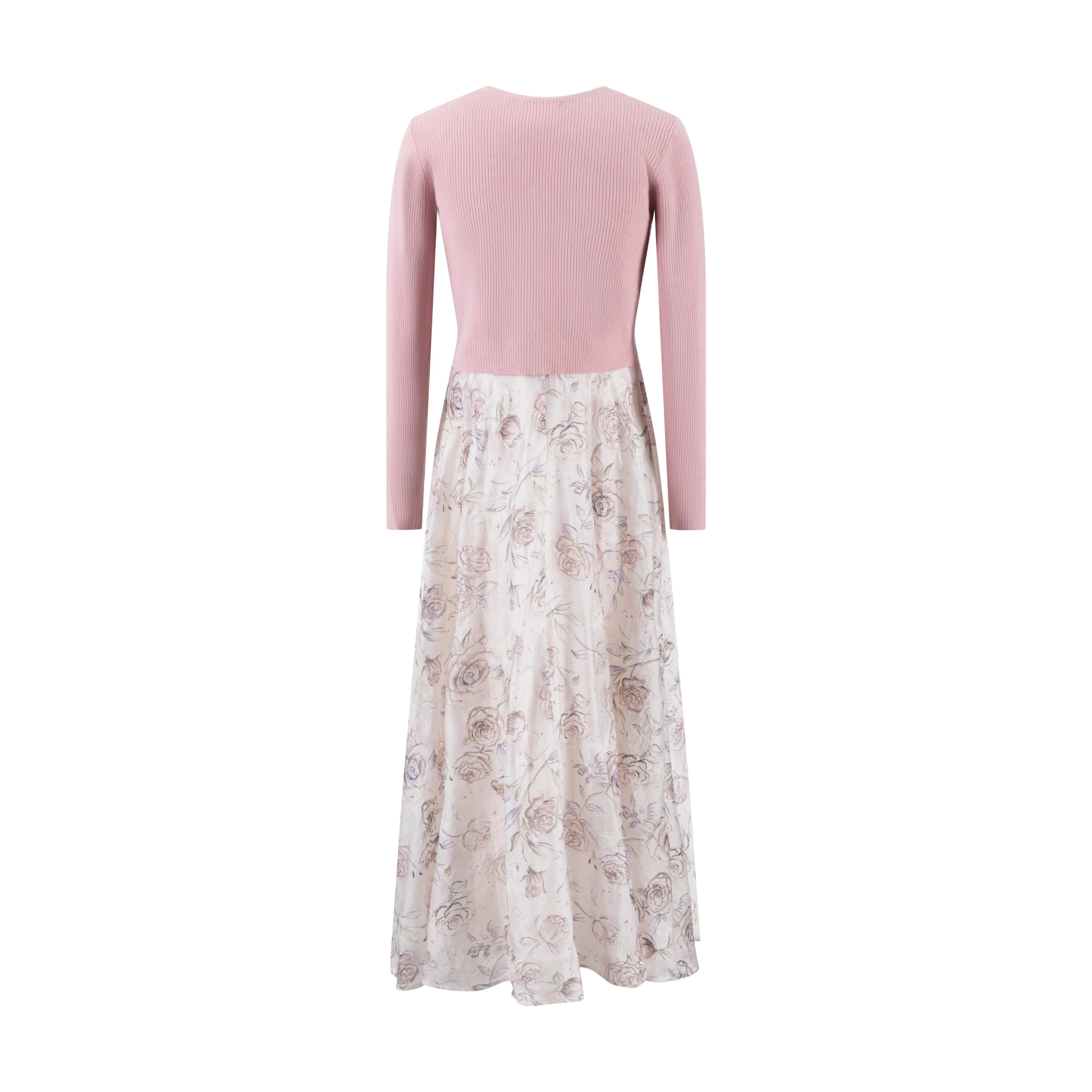 Pink Floral Overlay Dress - Image 3
