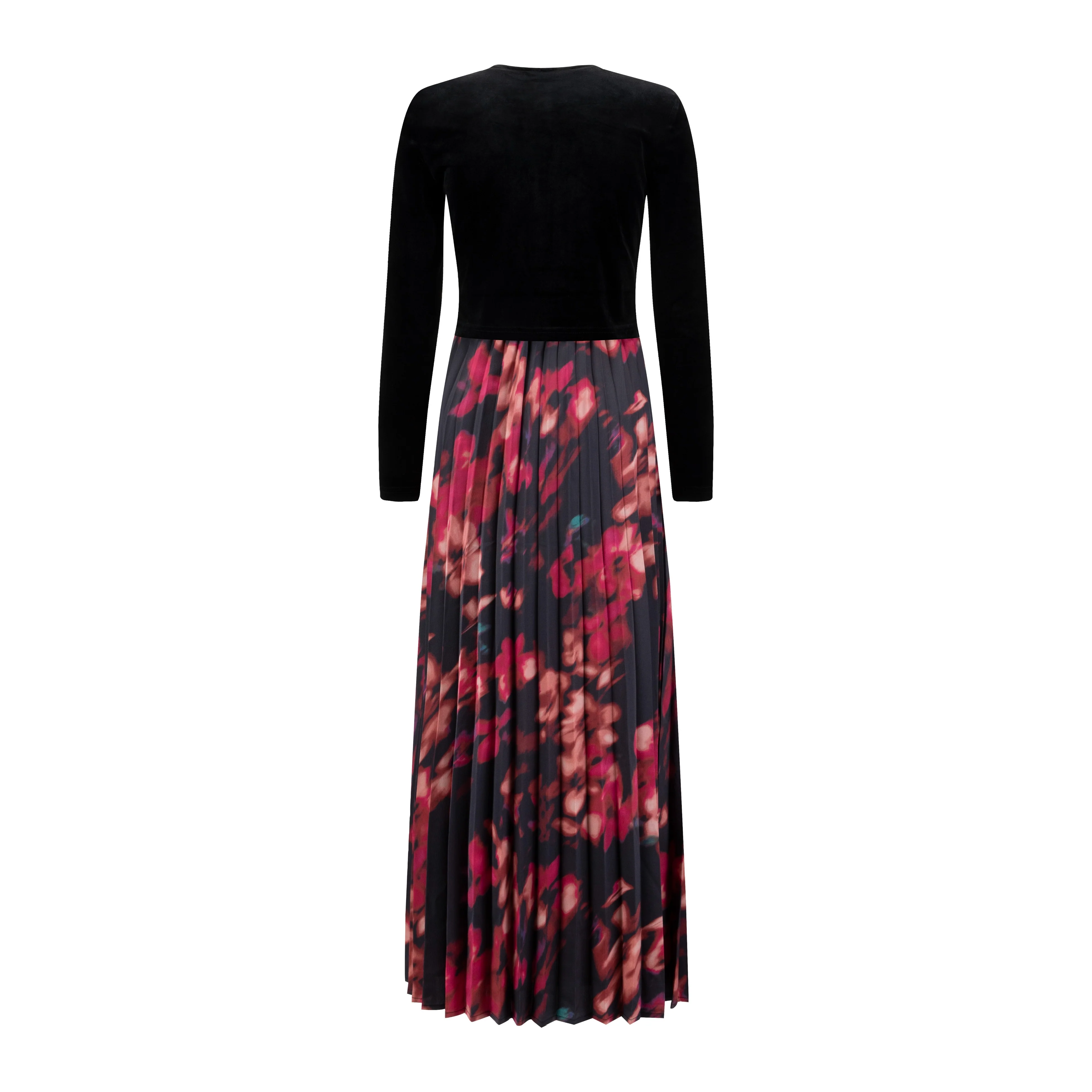 Pink Floral Pleated Dress - Image 3