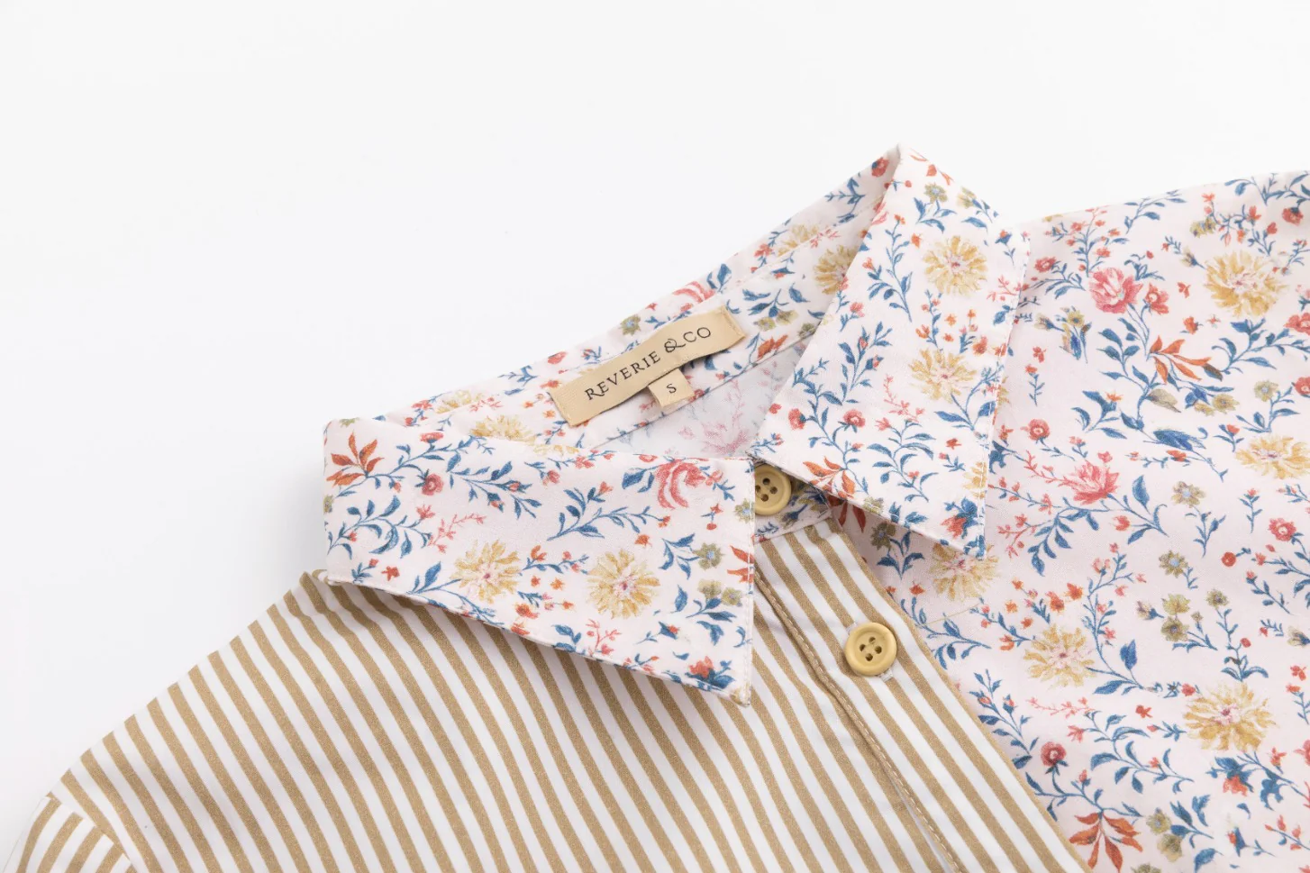 Pinstripe Floral Blouse - Image 6