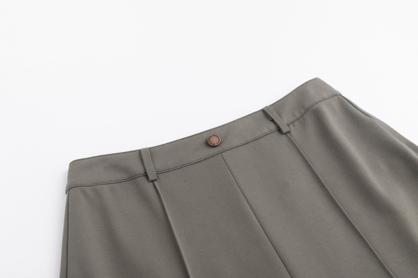 Piped Paneled Skirt - Green Moss - Image 5