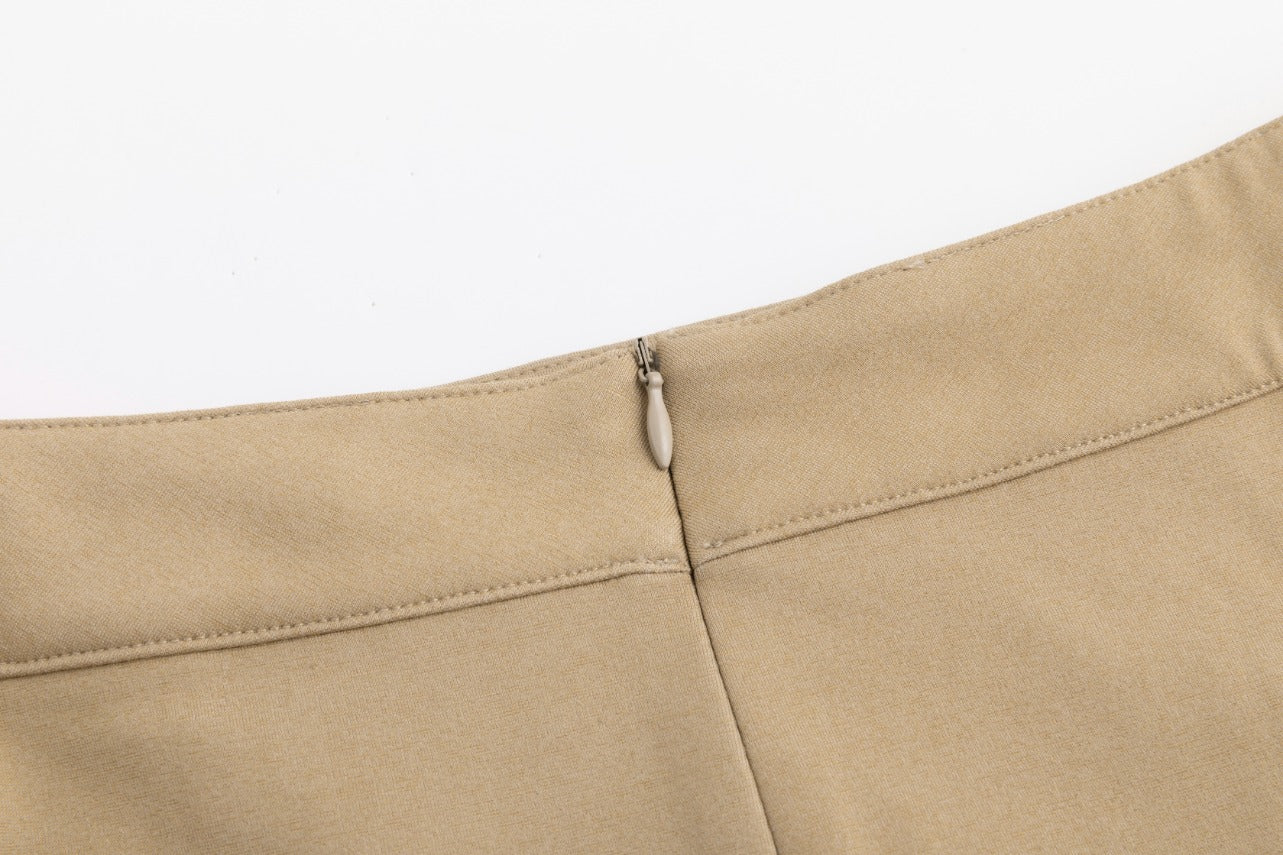 Piped Paneled Skirt - Sand - Image 8