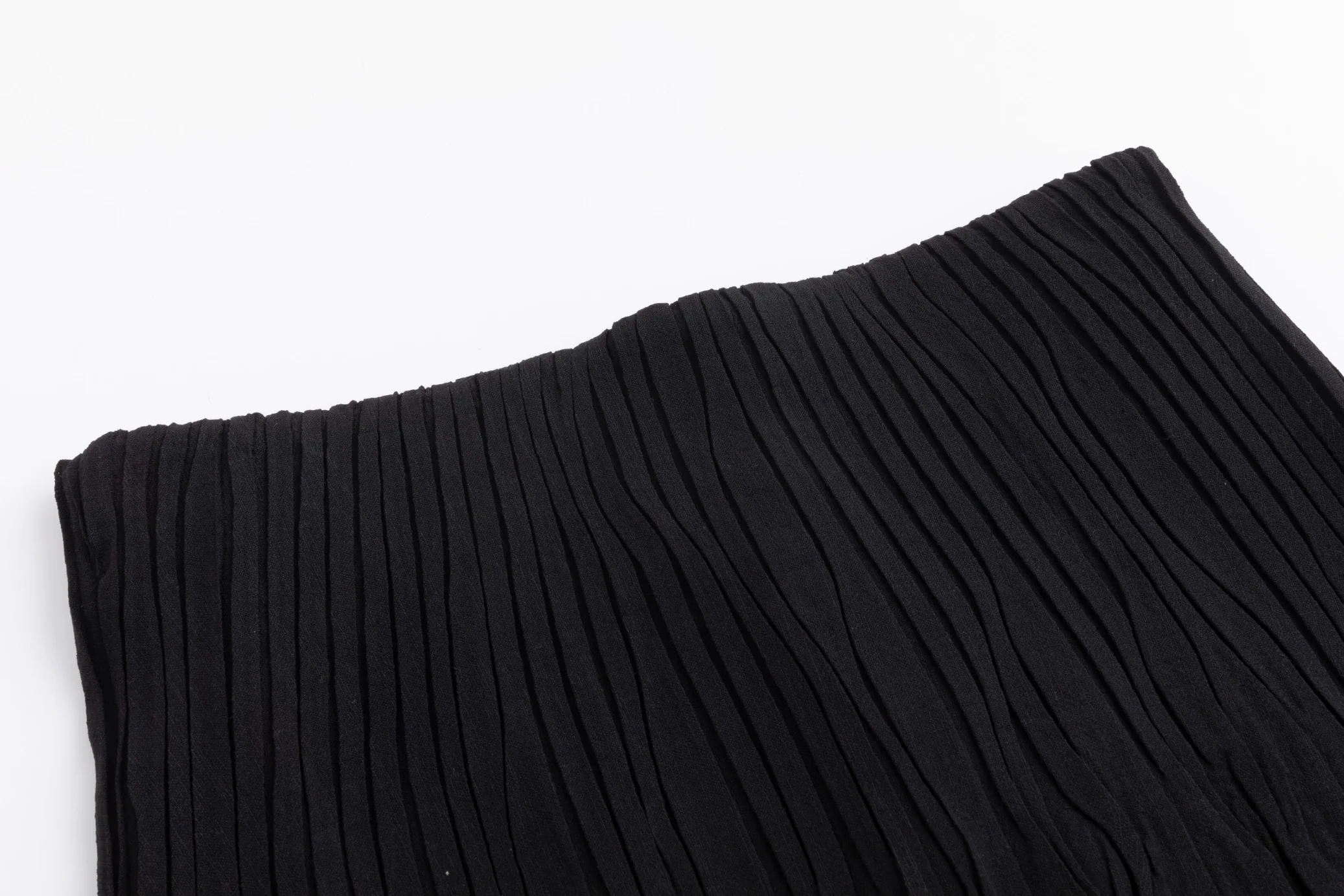 Pleated Chiffon Skirt - Black - Image 3