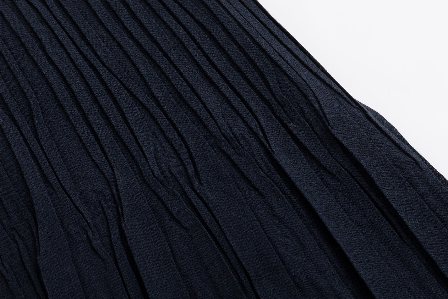 Pleated Chiffon Skirt - Dark Blue - Image 6