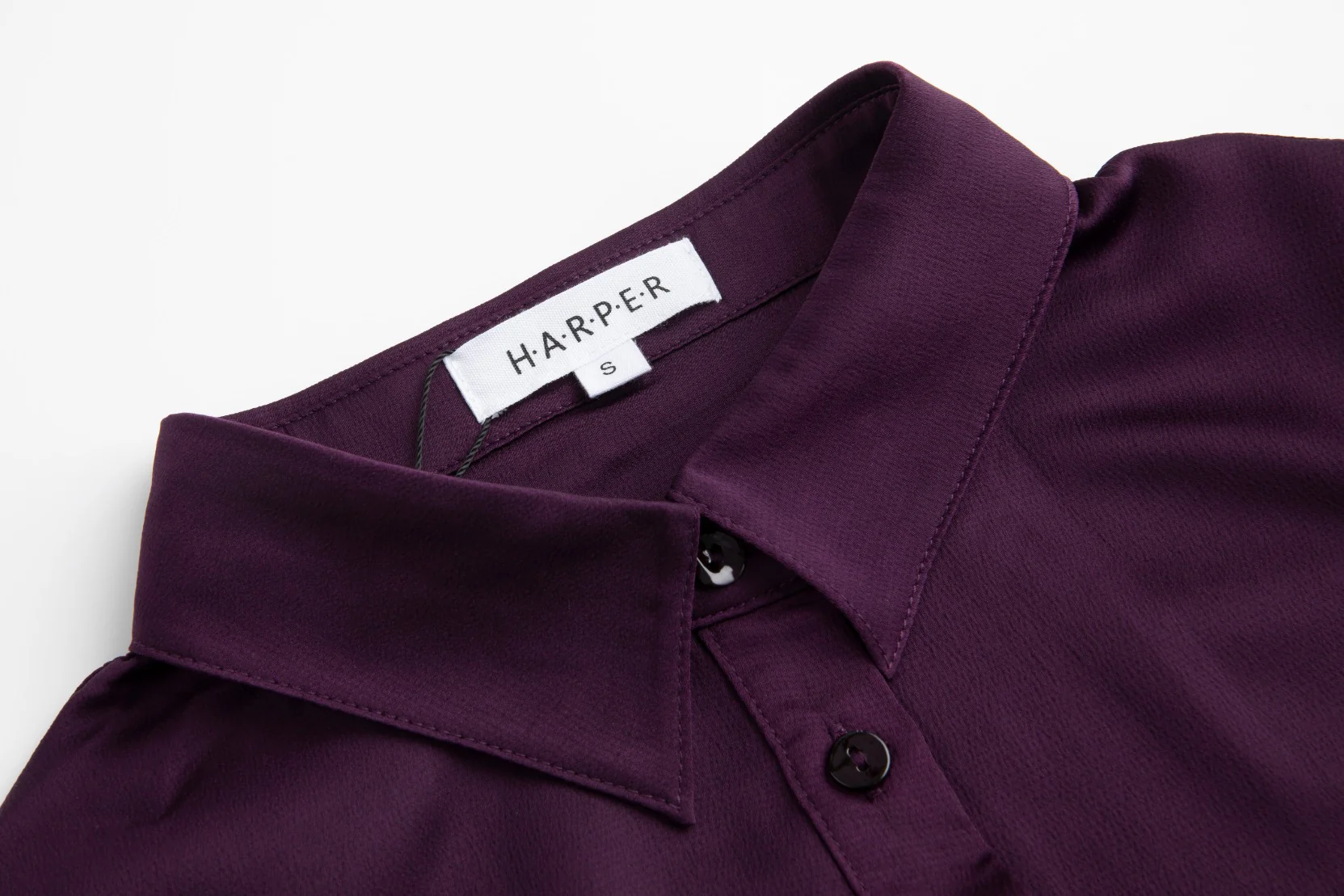 Plum Satin Blouse - Image 5