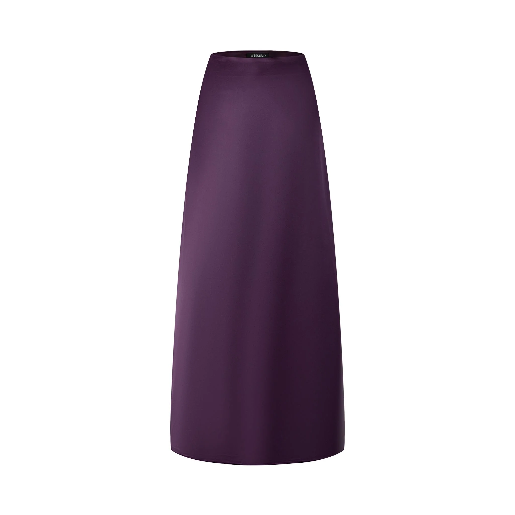 Plum Silk A-Line Skirt - Image 3