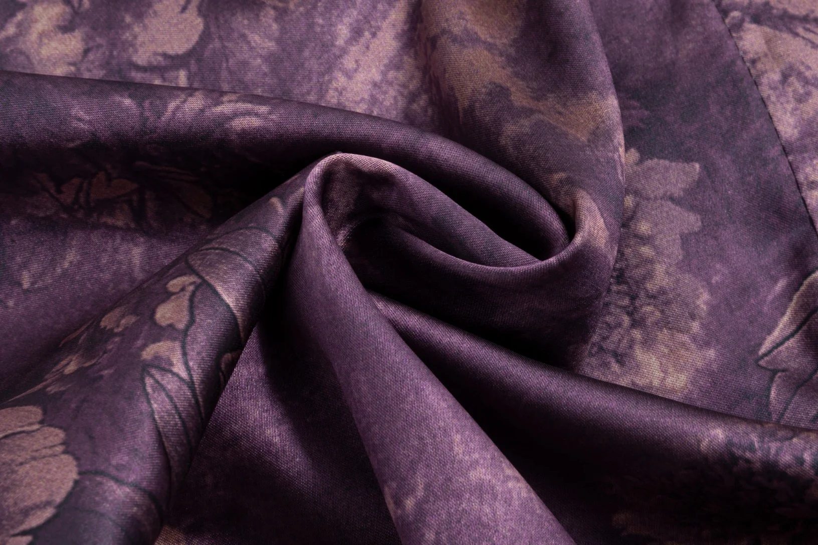 Chinoiserie Printed Dress With Crossed Waist - Purple - Image 8