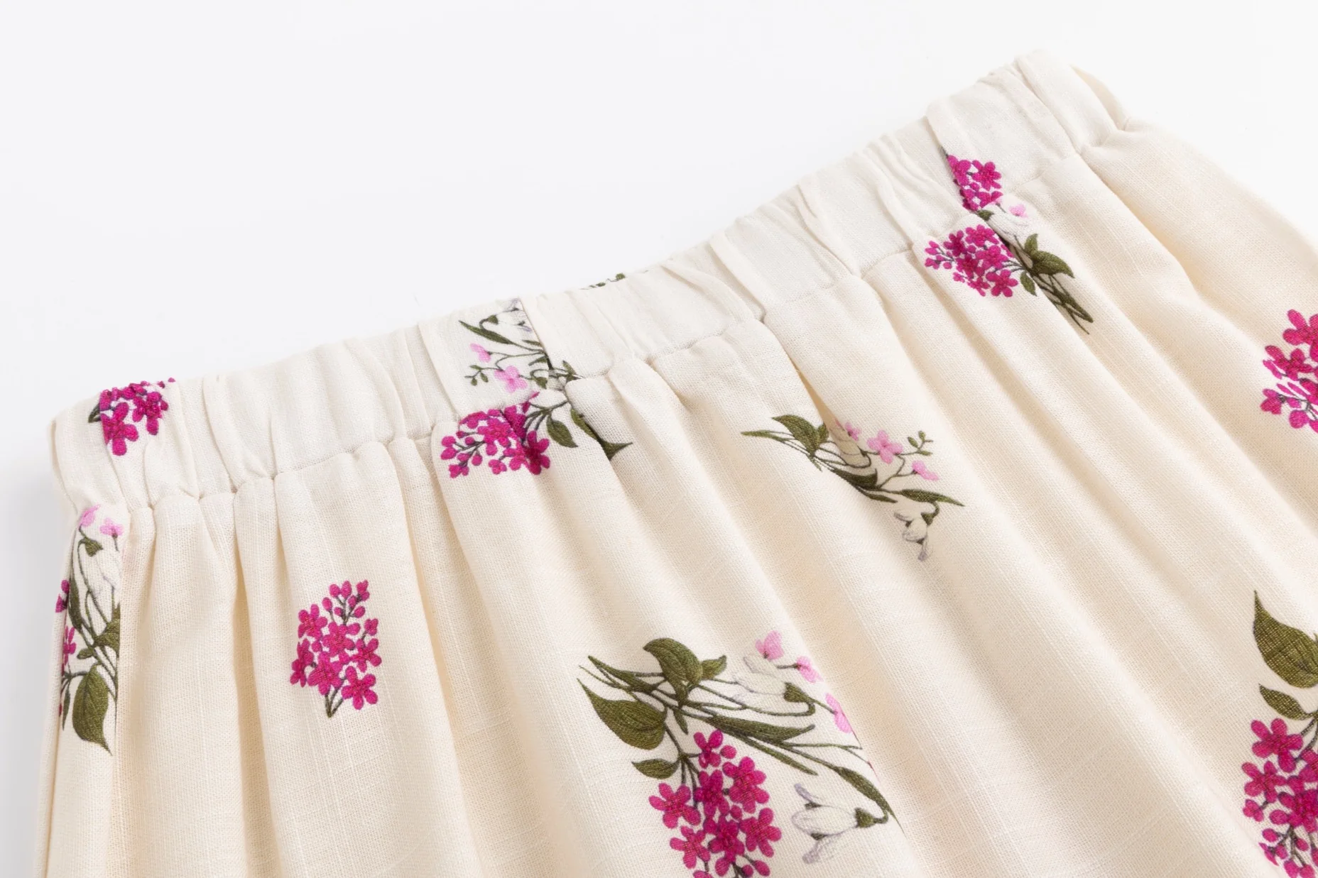 Raspberry Cluster Floral Skirt - Ivory - Image 6