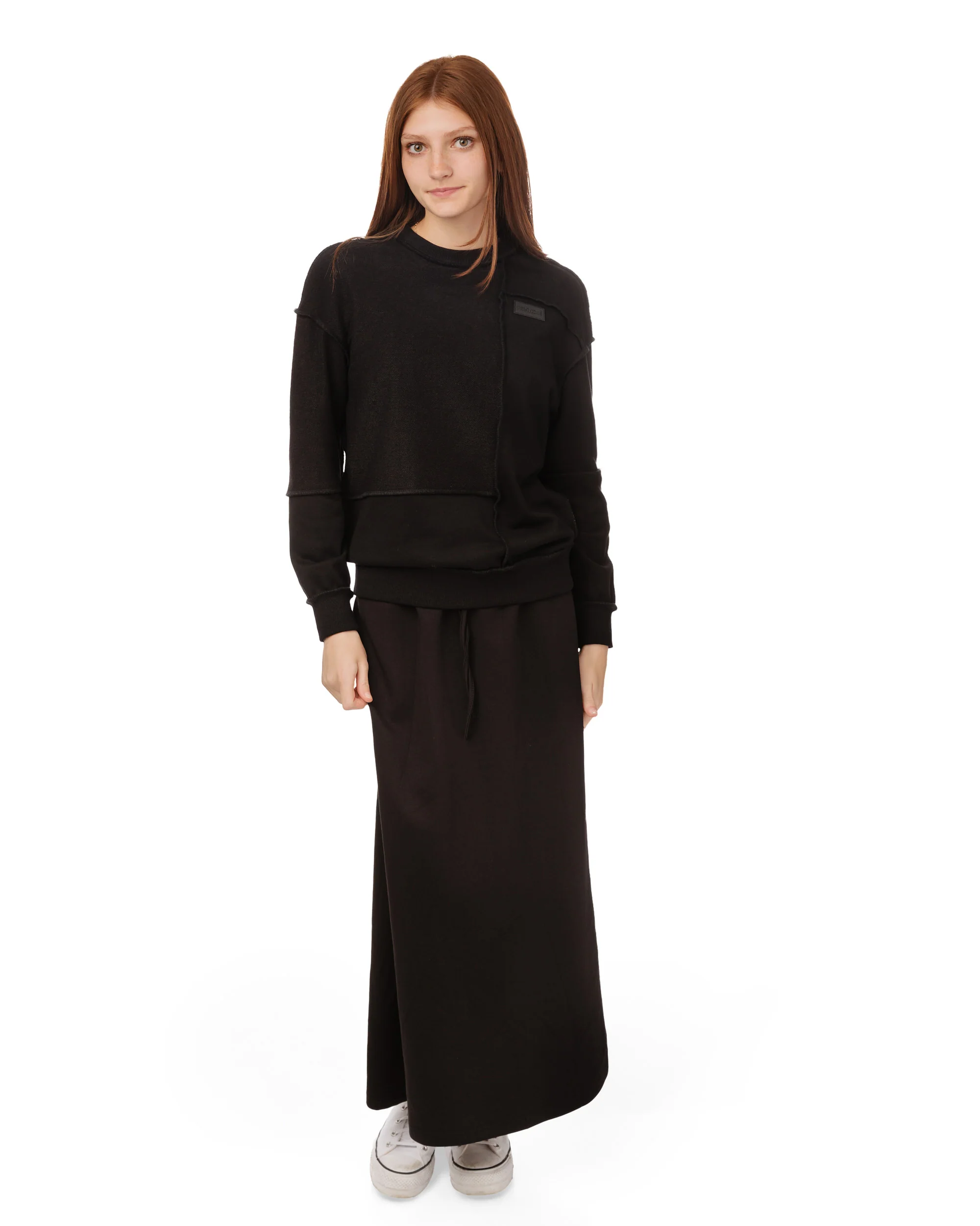 Raw Edged Sweater - Black - Image 4