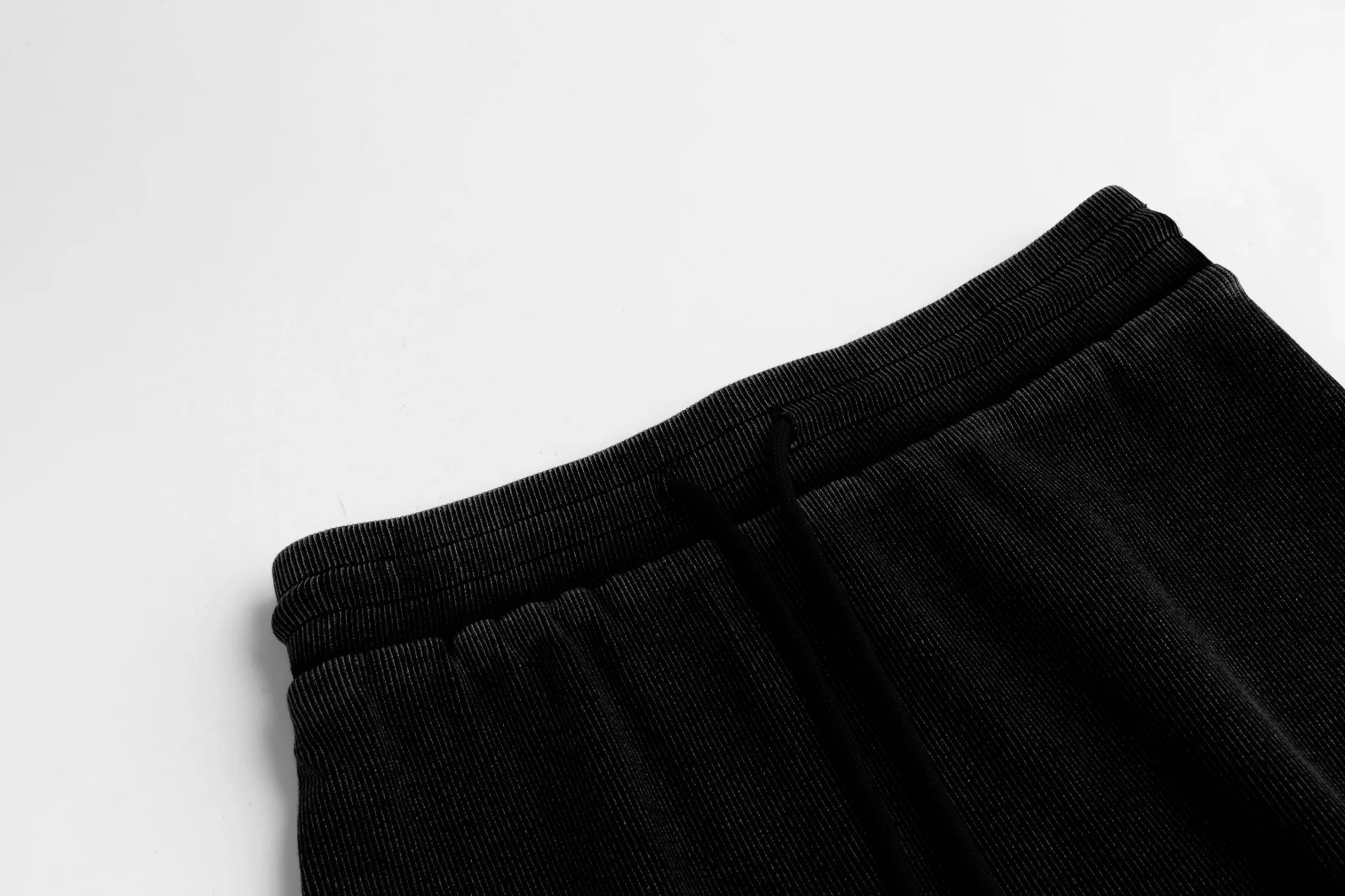 Ribbed Denim Skirt - Black - Image 4