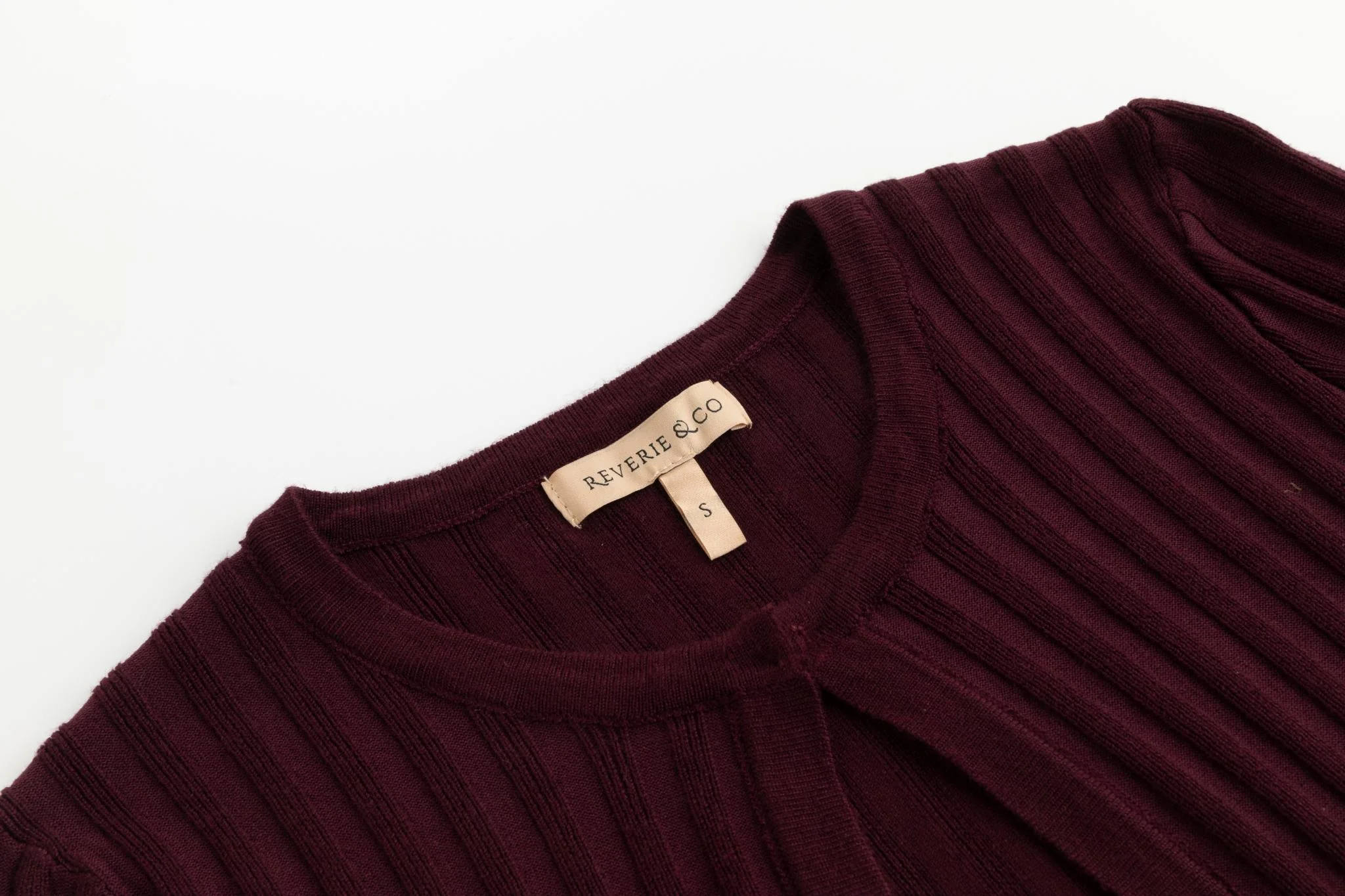 Ribbed Shrug - Burgundy - Image 3