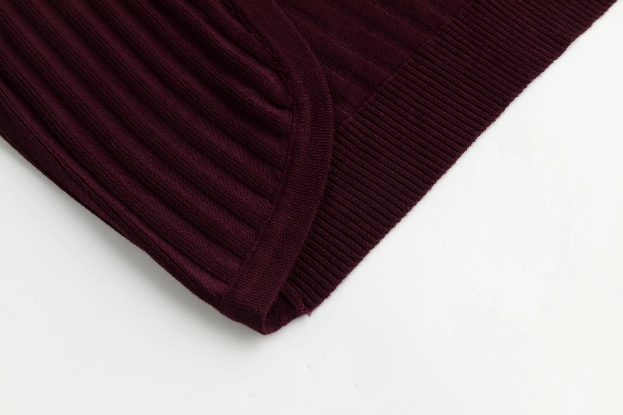 Ribbed Shrug - Burgundy - Image 4