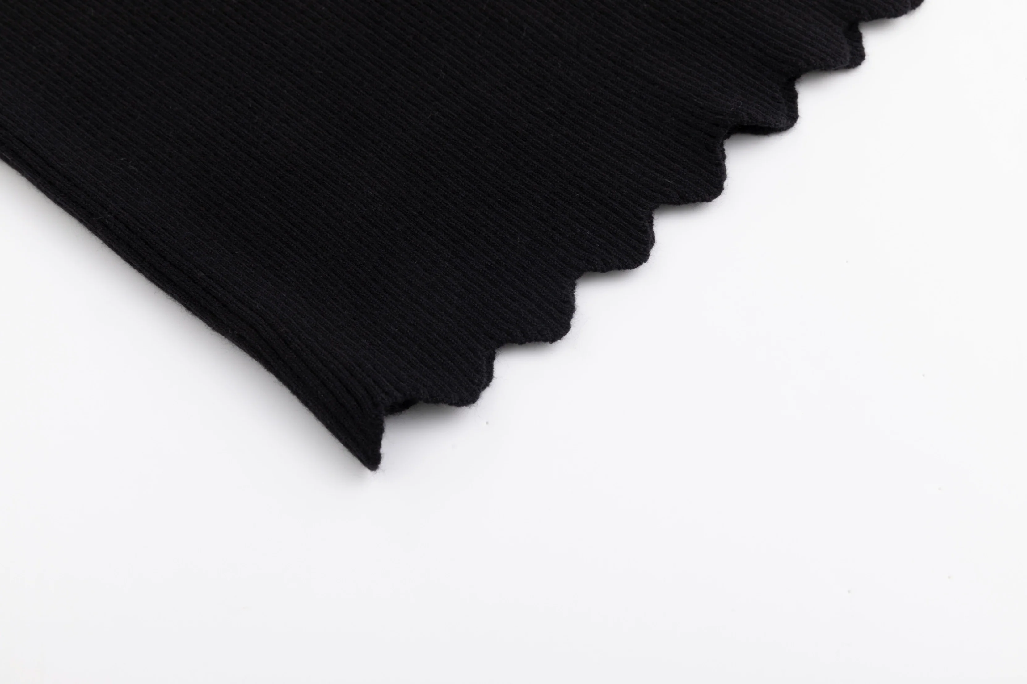 Scalloped Basic Sweater - Black - Image 4