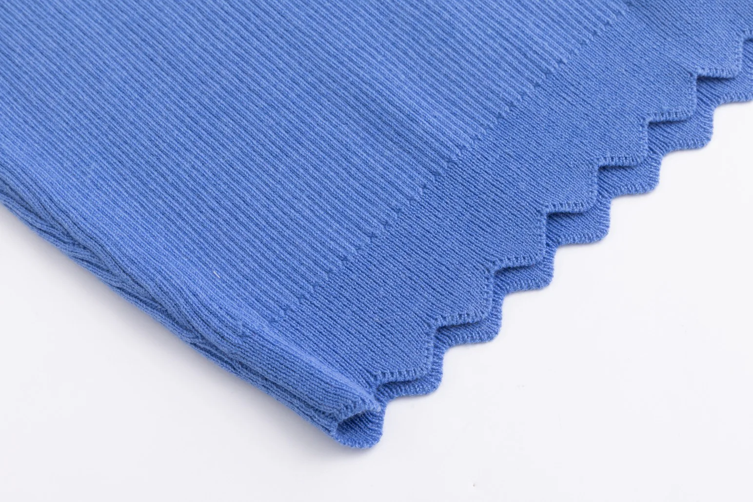 Scalloped Knit Top - Blue - Image 5