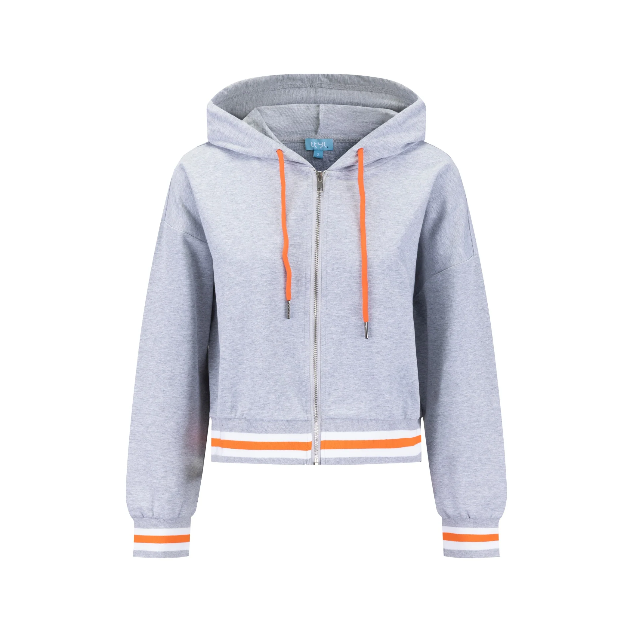 Stripe Band Hoodie - Light Gray - Image 2
