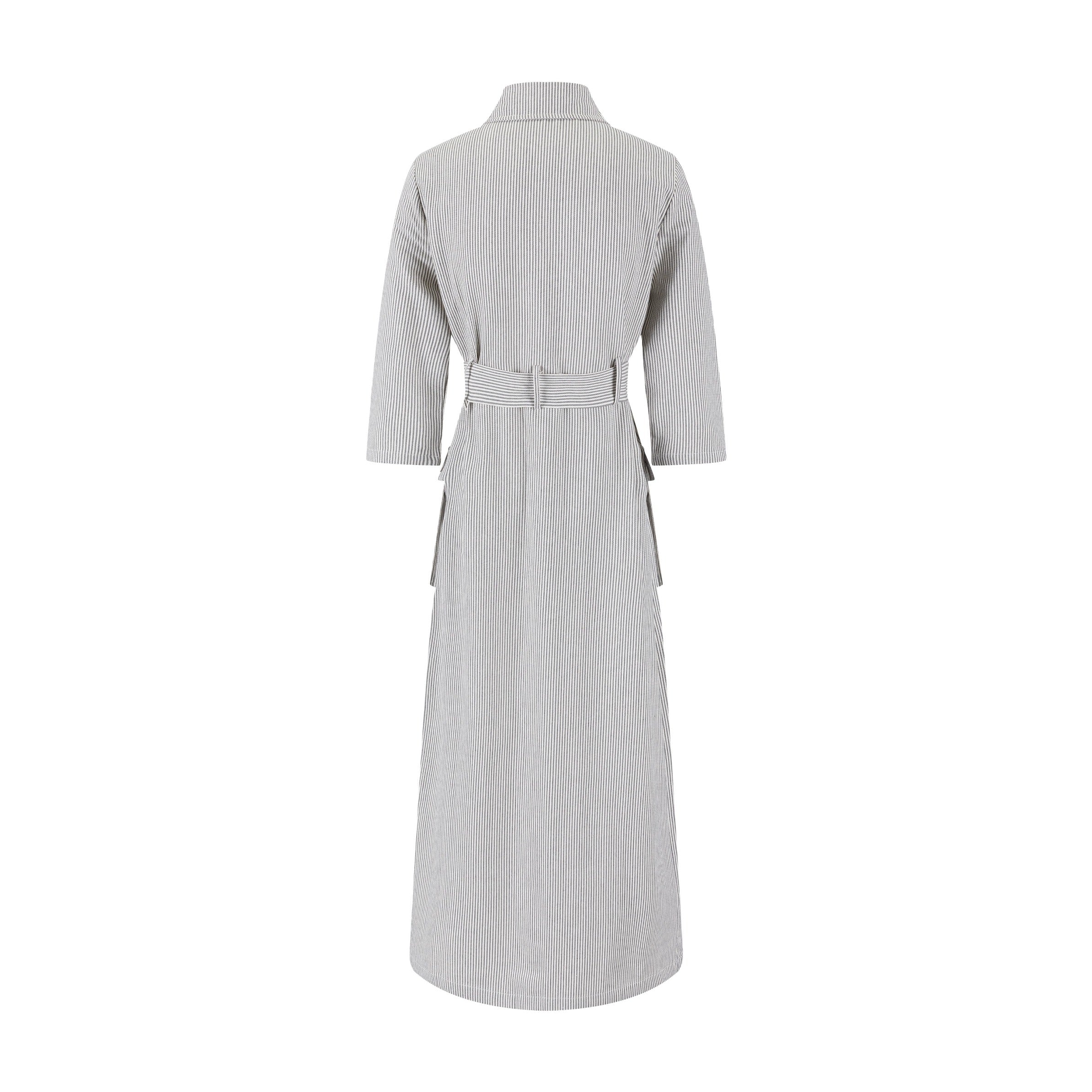 Stripe Pocket Dress - Black/White - Image 3