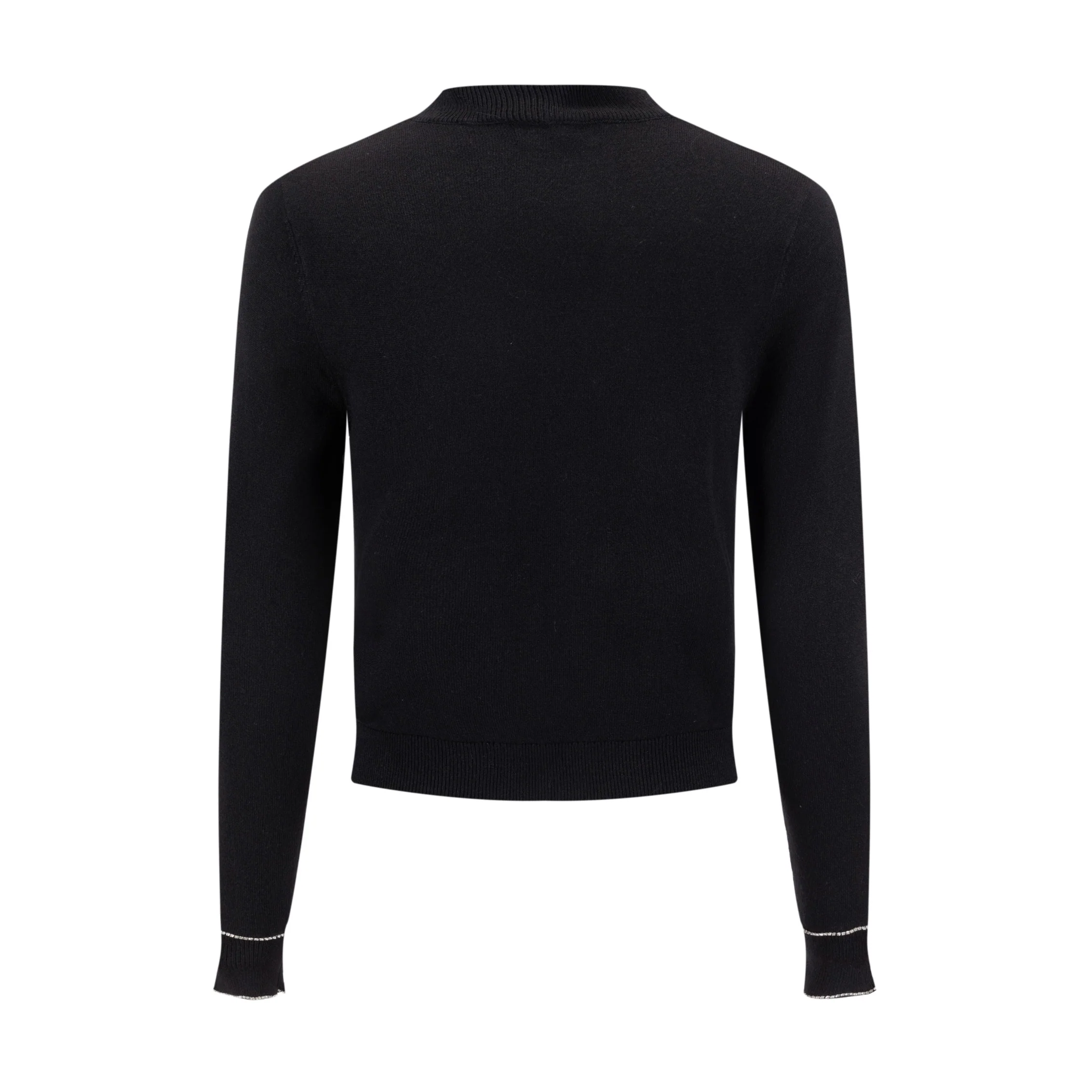 Sweater With Diamond Flower - Black - Image 2