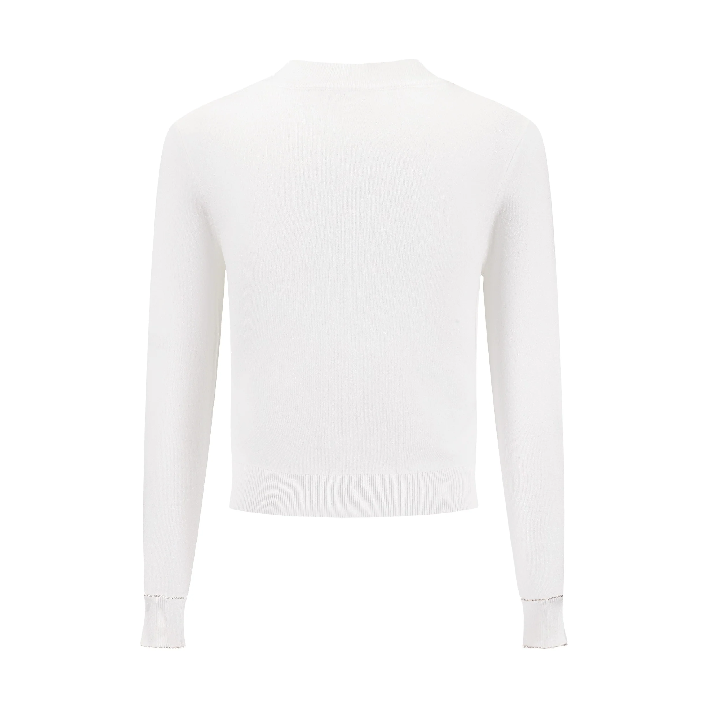 Sweater With Diamond Flower - White - Image 3