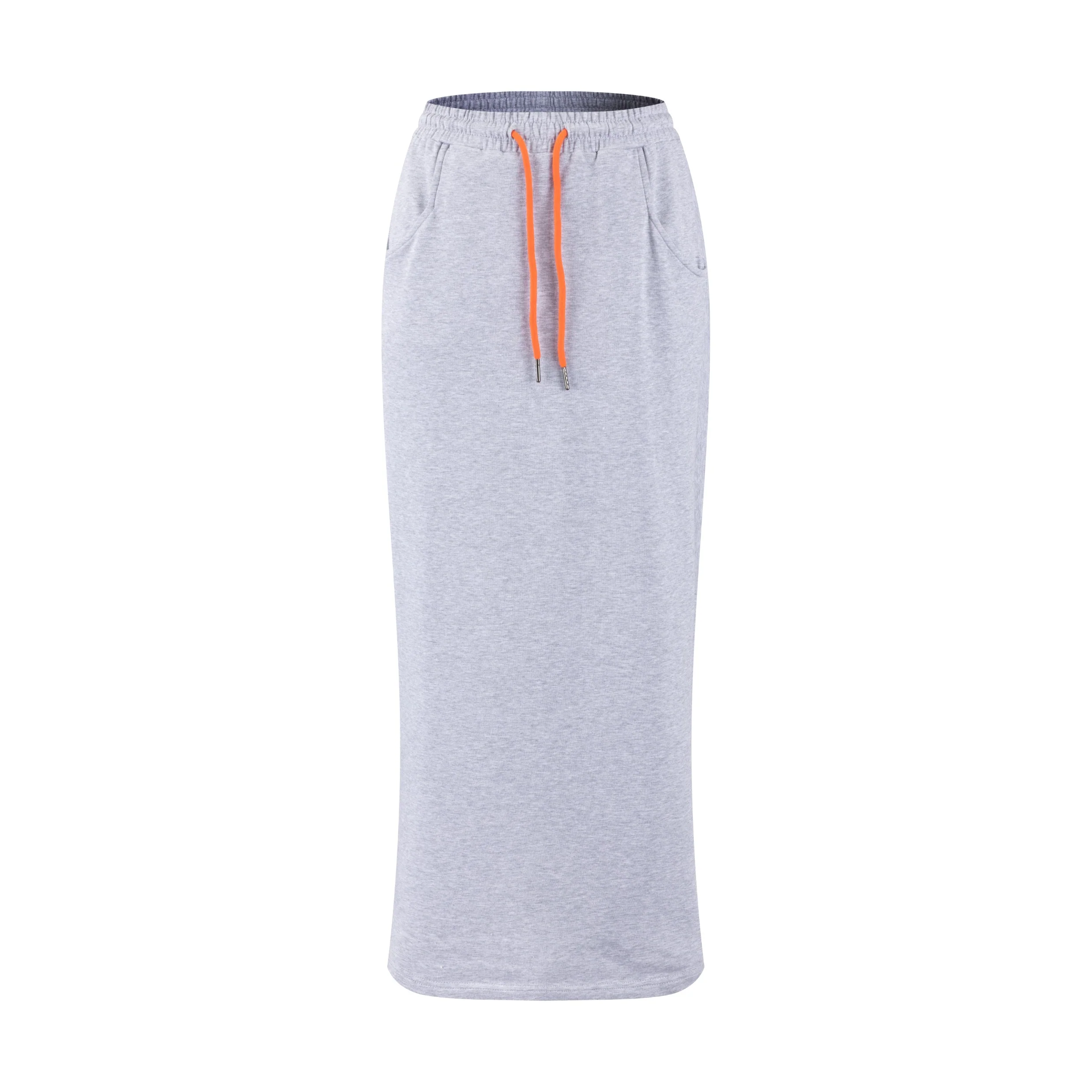 Sweatshirt Drawstring Skirt - Light Grey - Image 2
