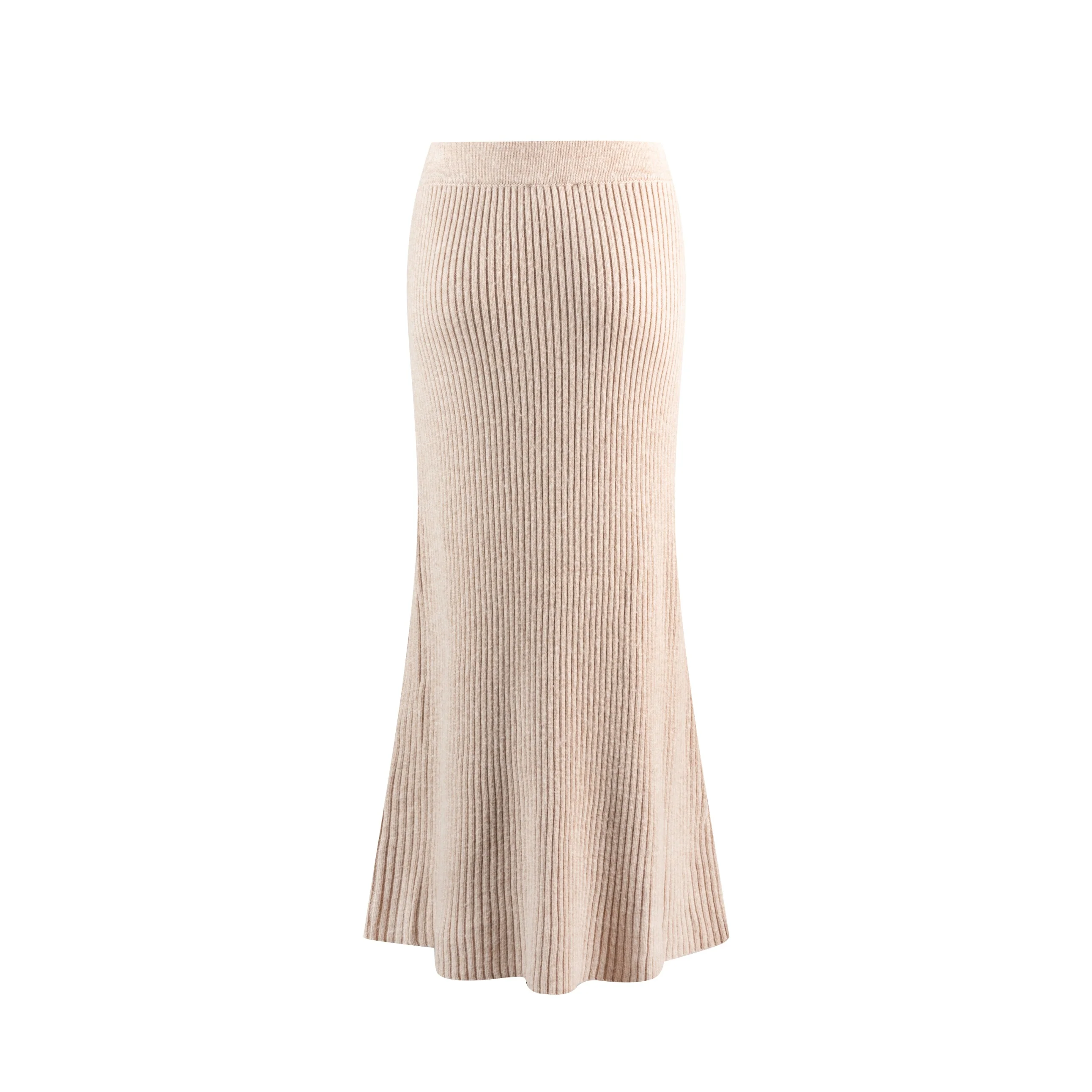 Ribbed Skirt - Tan - Image 3