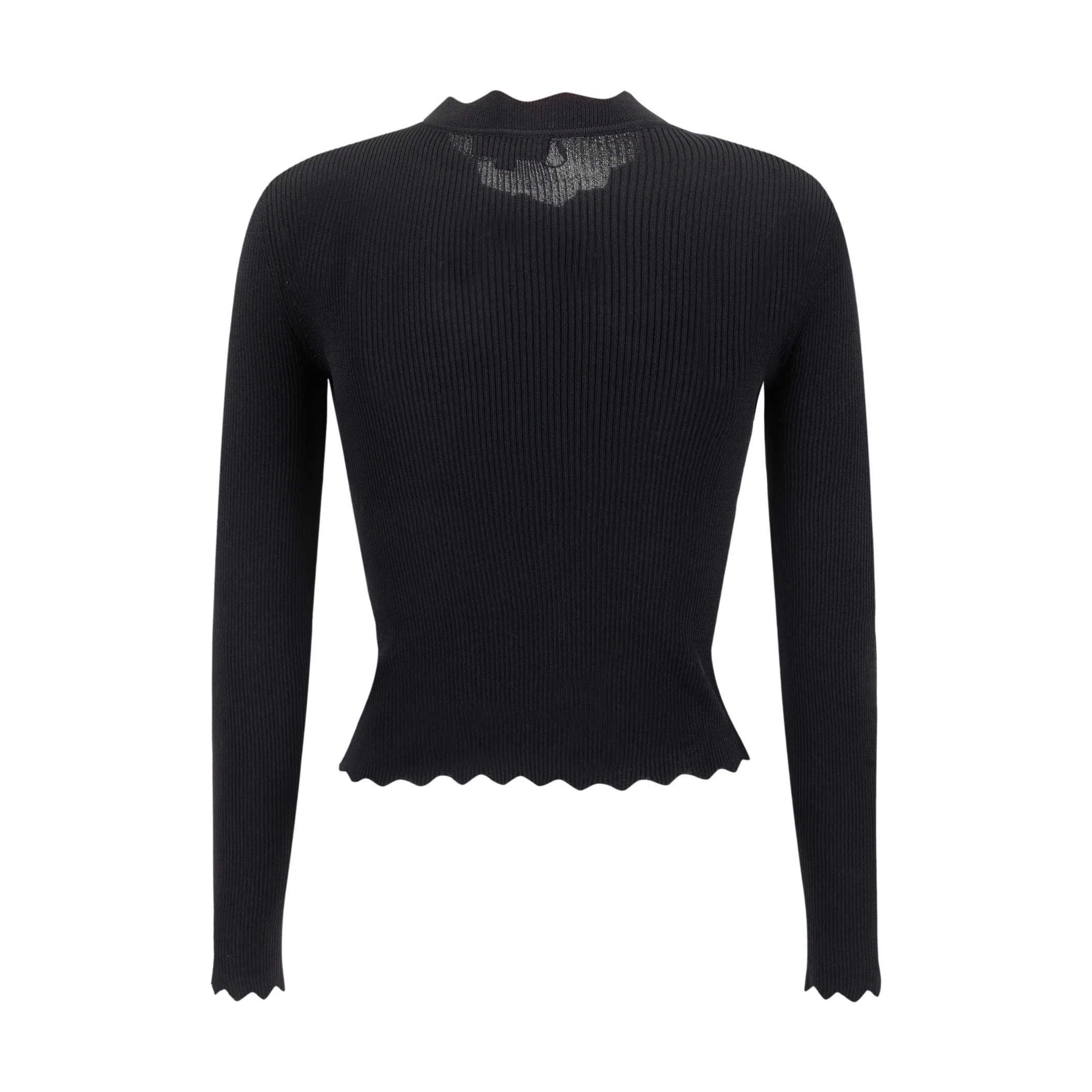 Tank With Attached Cardigan - Black - Image 2