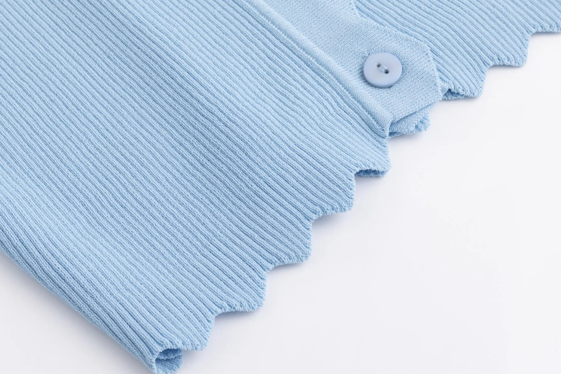 Tank With Attached Cardigan - Blue - Image 3
