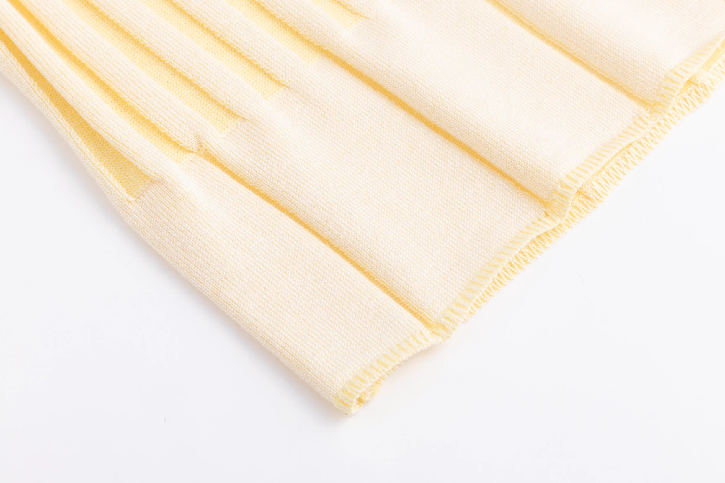Textured Stripes Knit Top - Neon Yellow - Image 4