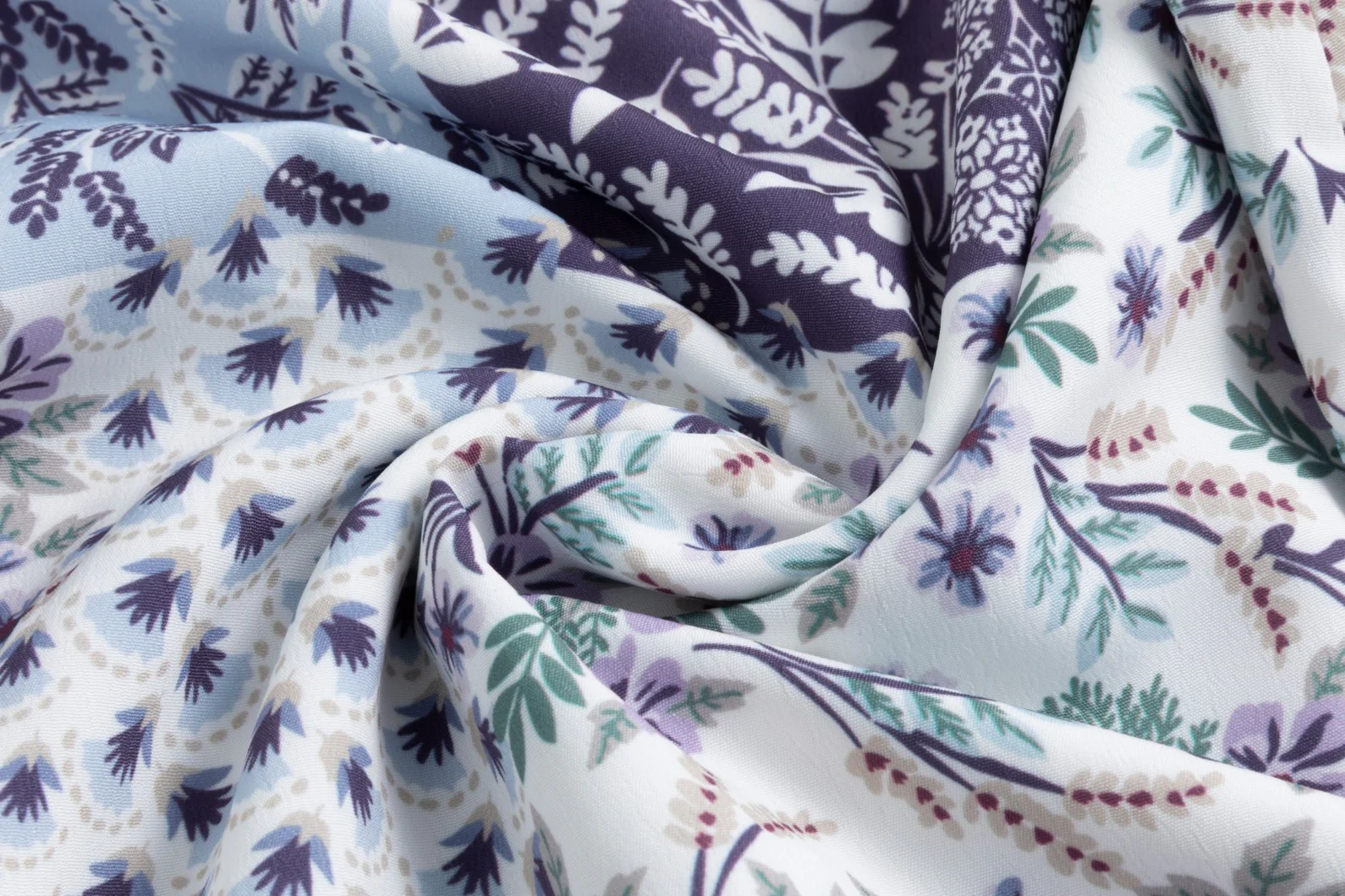 White And Purple Printed Jumper And Purple Knit Overlay - Image 6