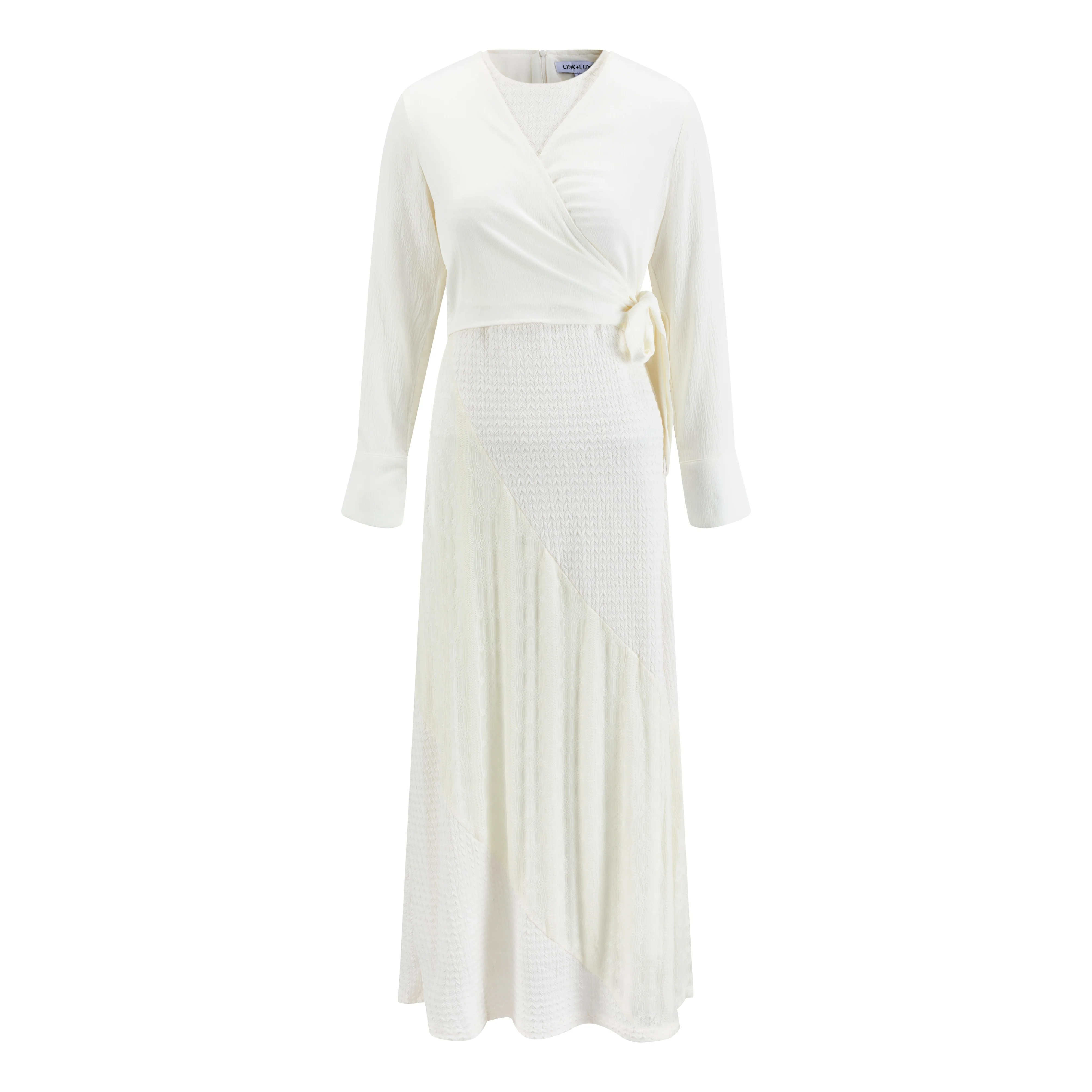 Ivory Knit Overlay Dress - Image 2