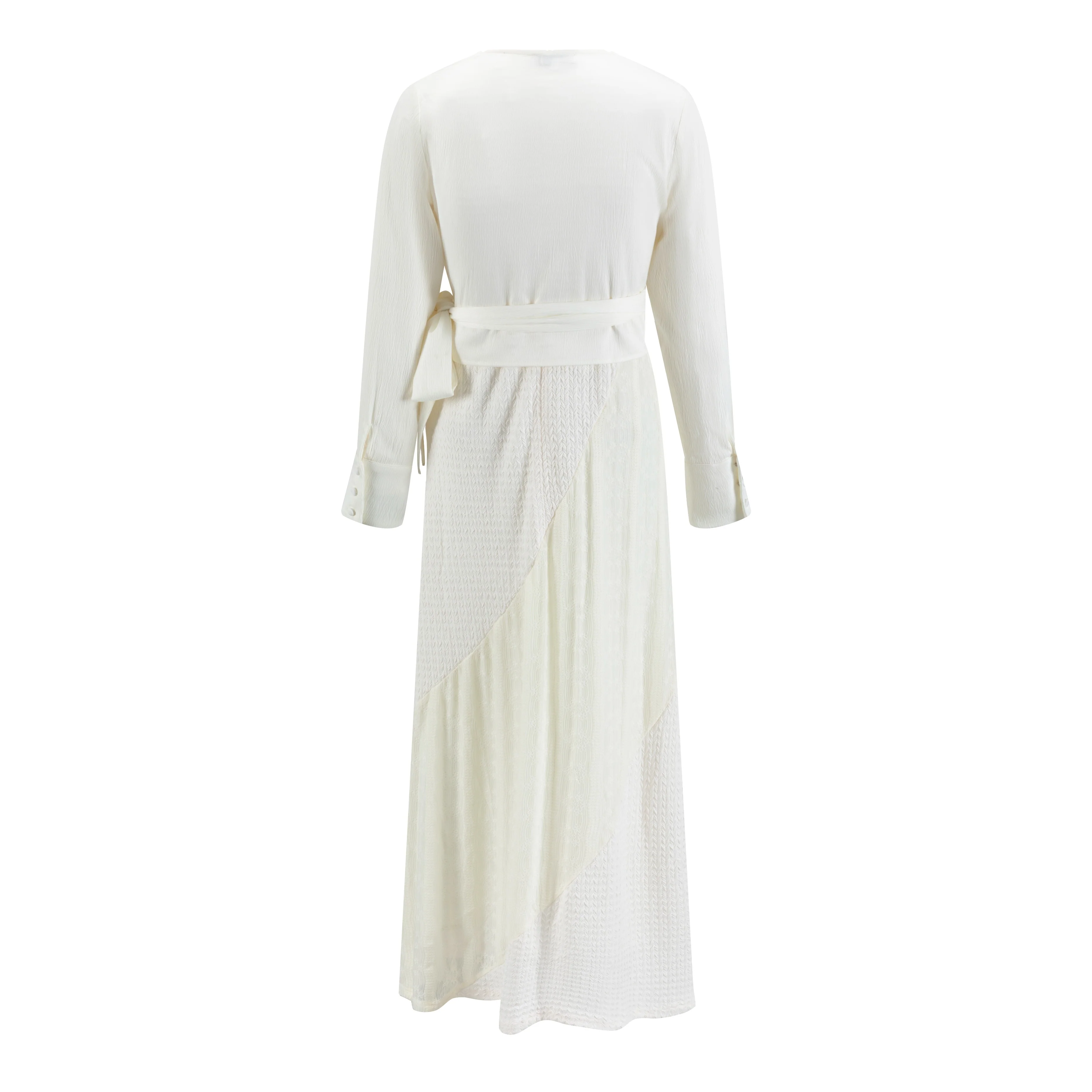 Ivory Knit Overlay Dress - Image 3