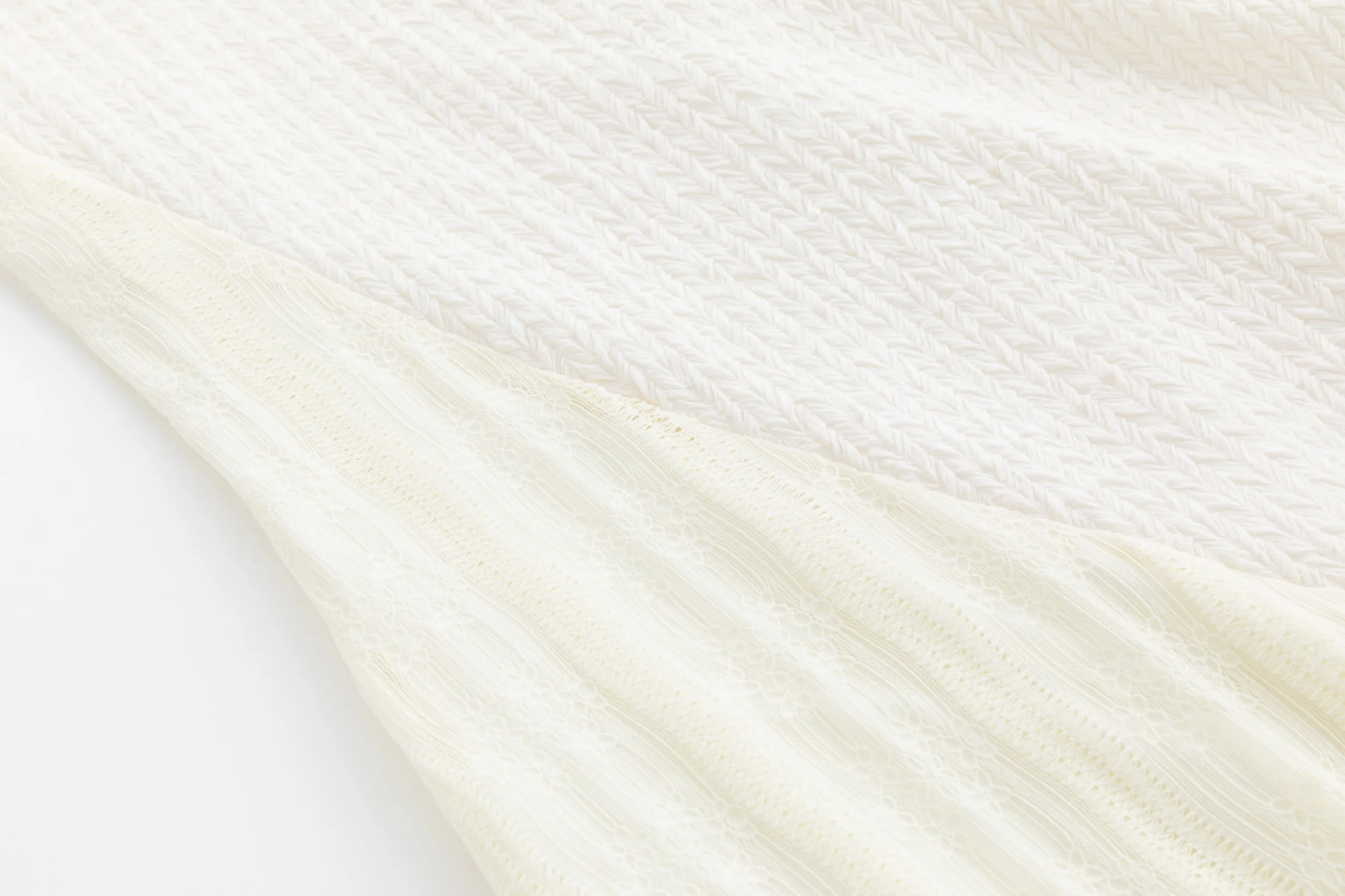 Ivory Knit Overlay Dress - Image 6