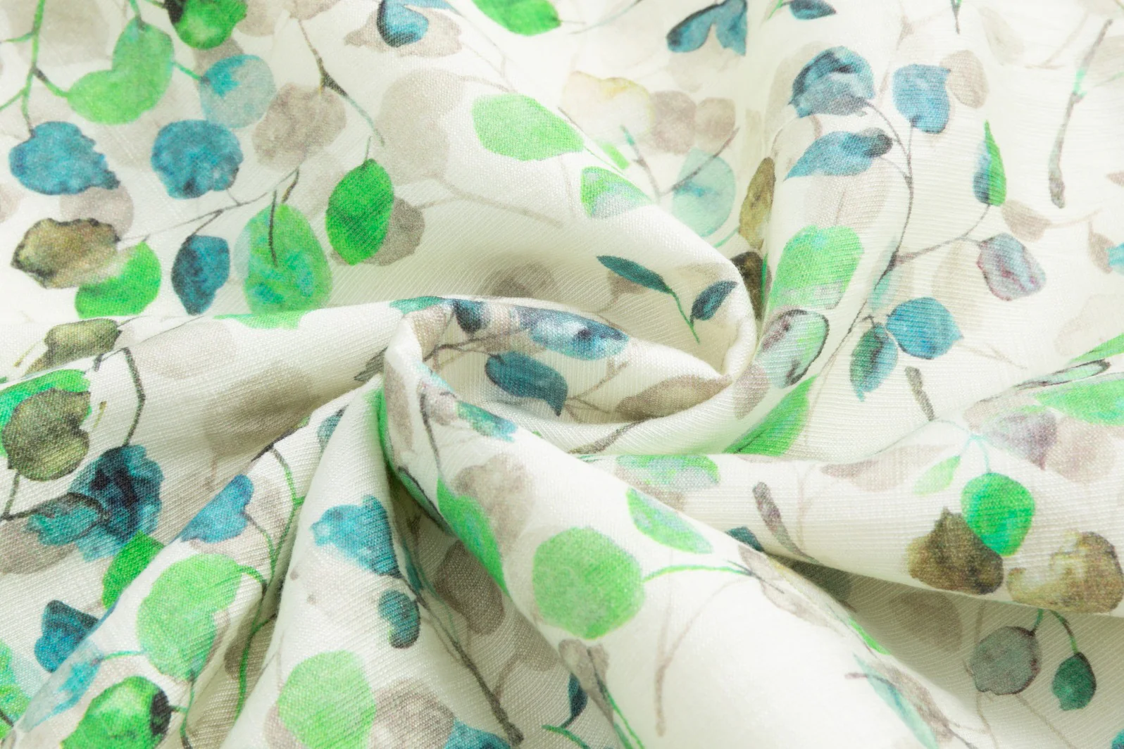 Blue And Green Linen Wrap Dress - Image 6