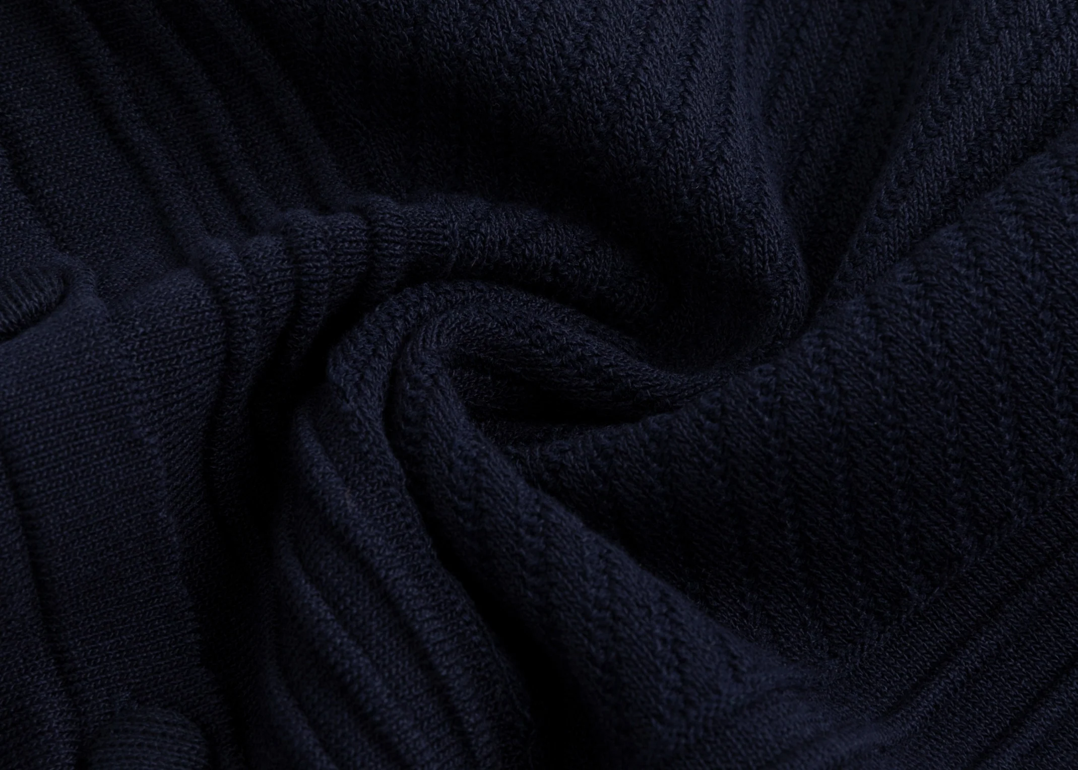 Navy Crochet Detail Knit Cardigan - Image 6