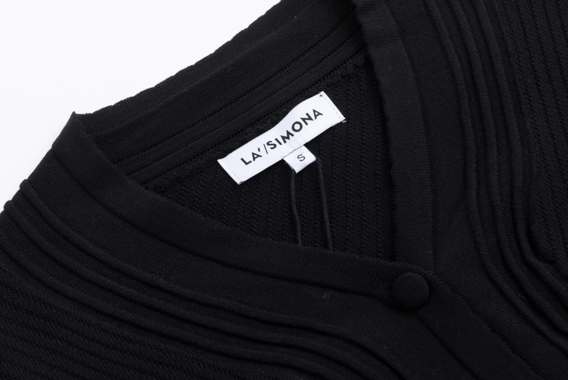 Black Crochet Detail Knit Cardigan - Image 4