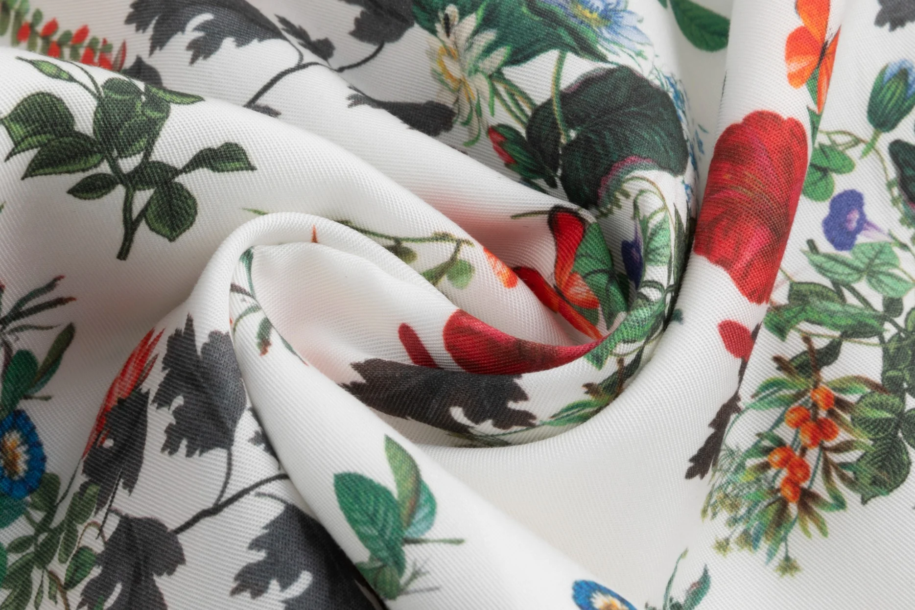 Multiflowereded Printed Ruffle Bottom Skirt - Image 4